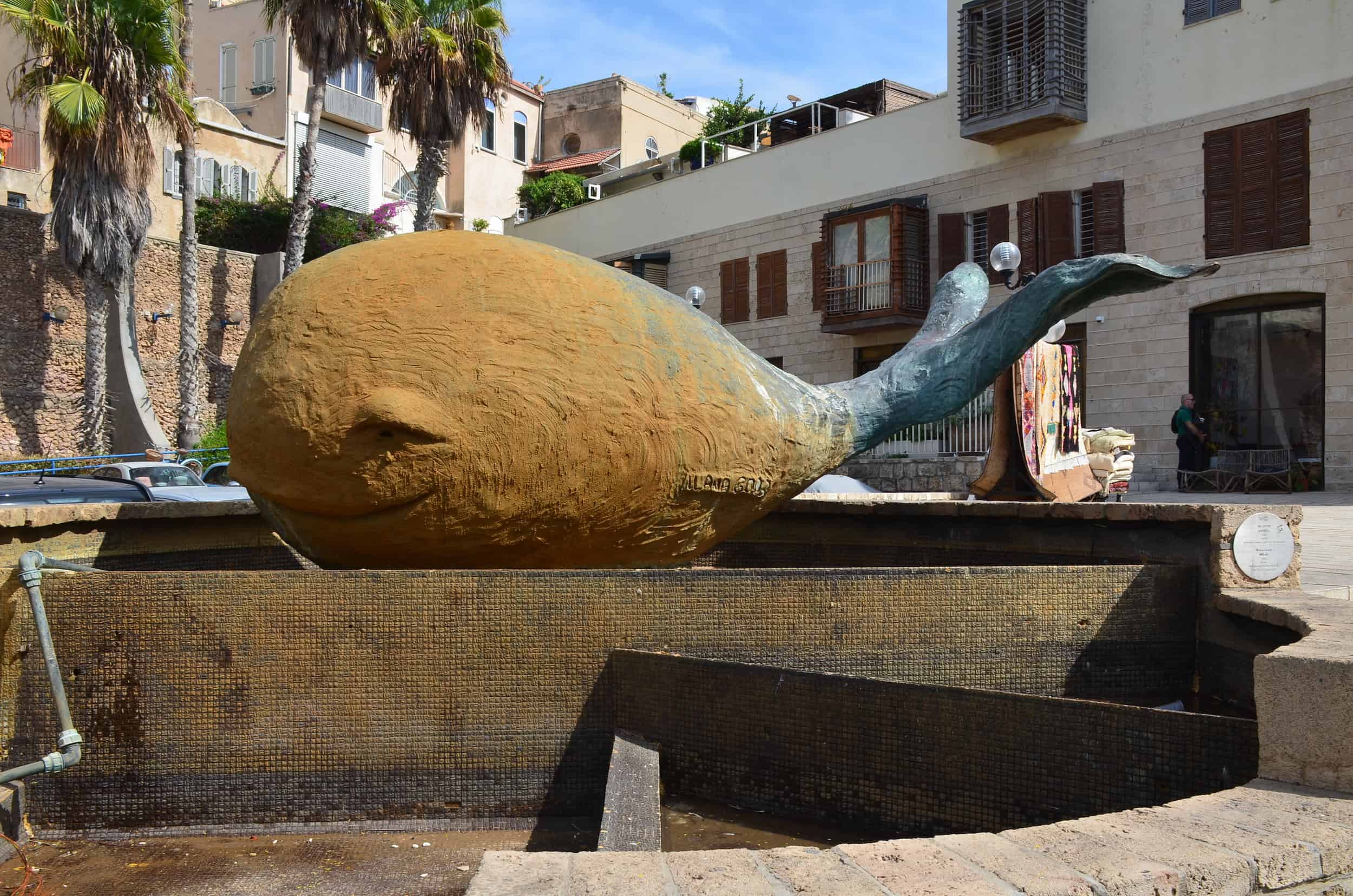 Whale sculpture in Old Jaffa, Tel Aviv, Israel