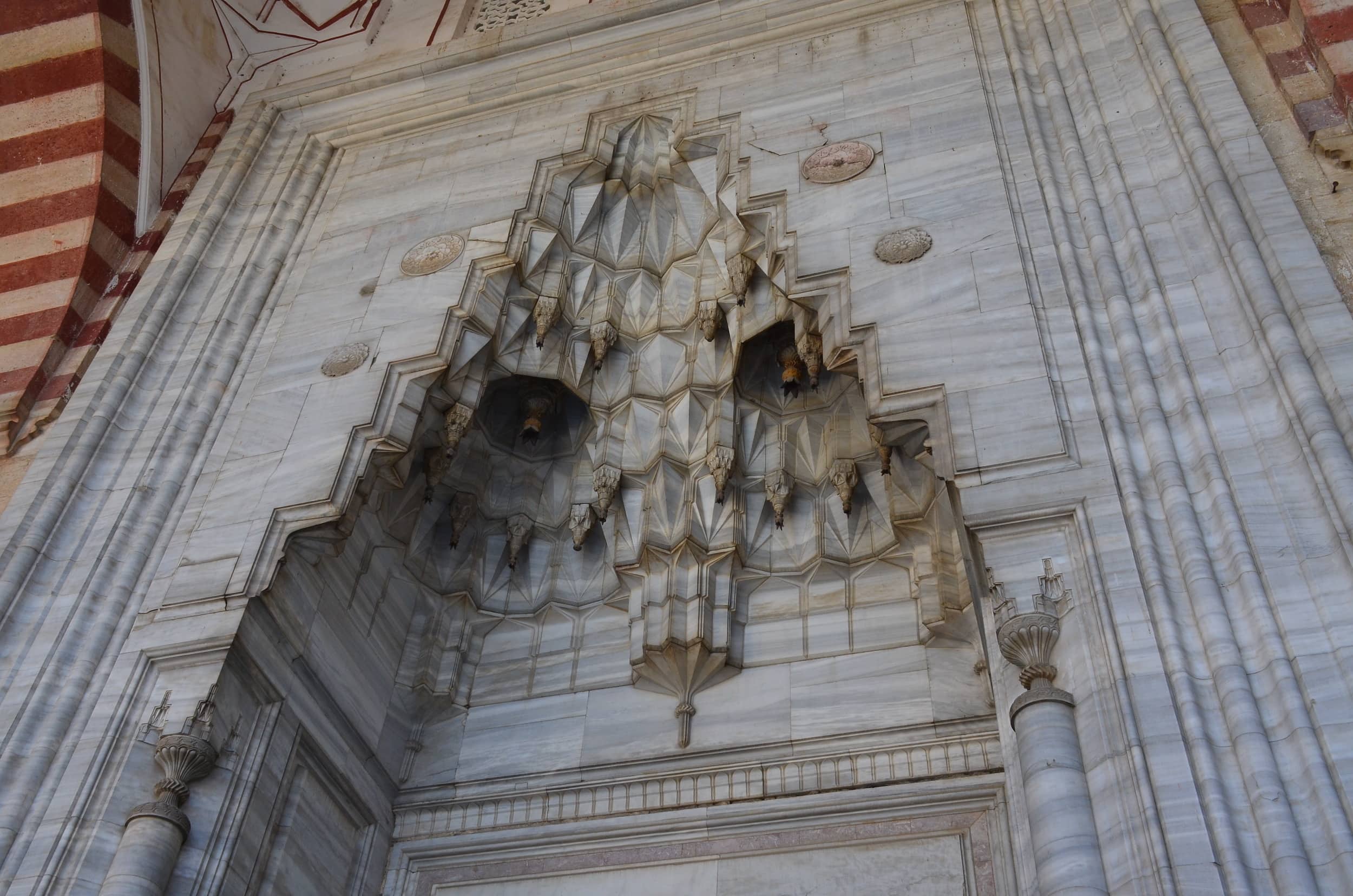 Muqarnas niche over the entrance portal