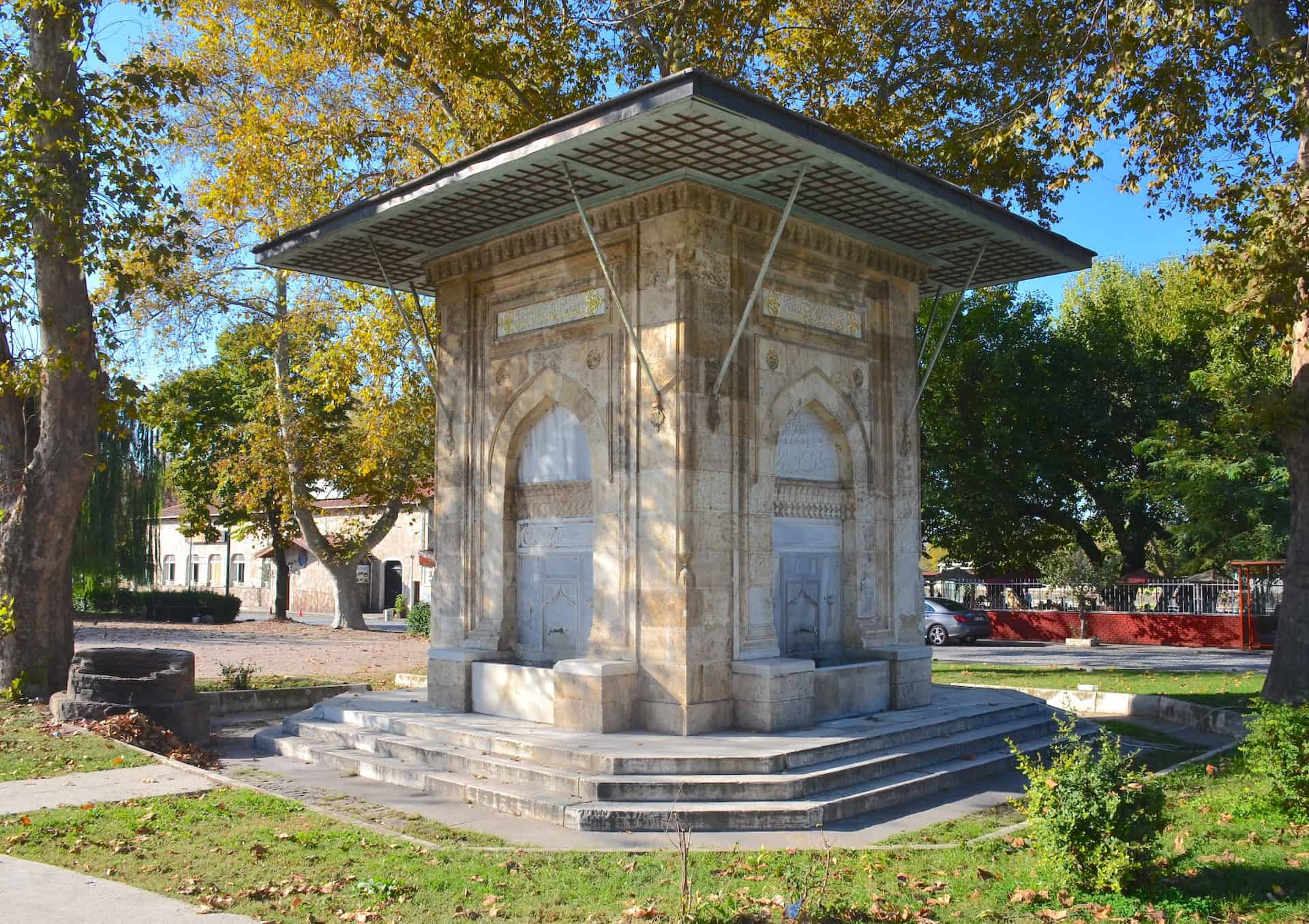 Hacı Adil Bey Fountain in Karaağaç, Edirne, Turkey