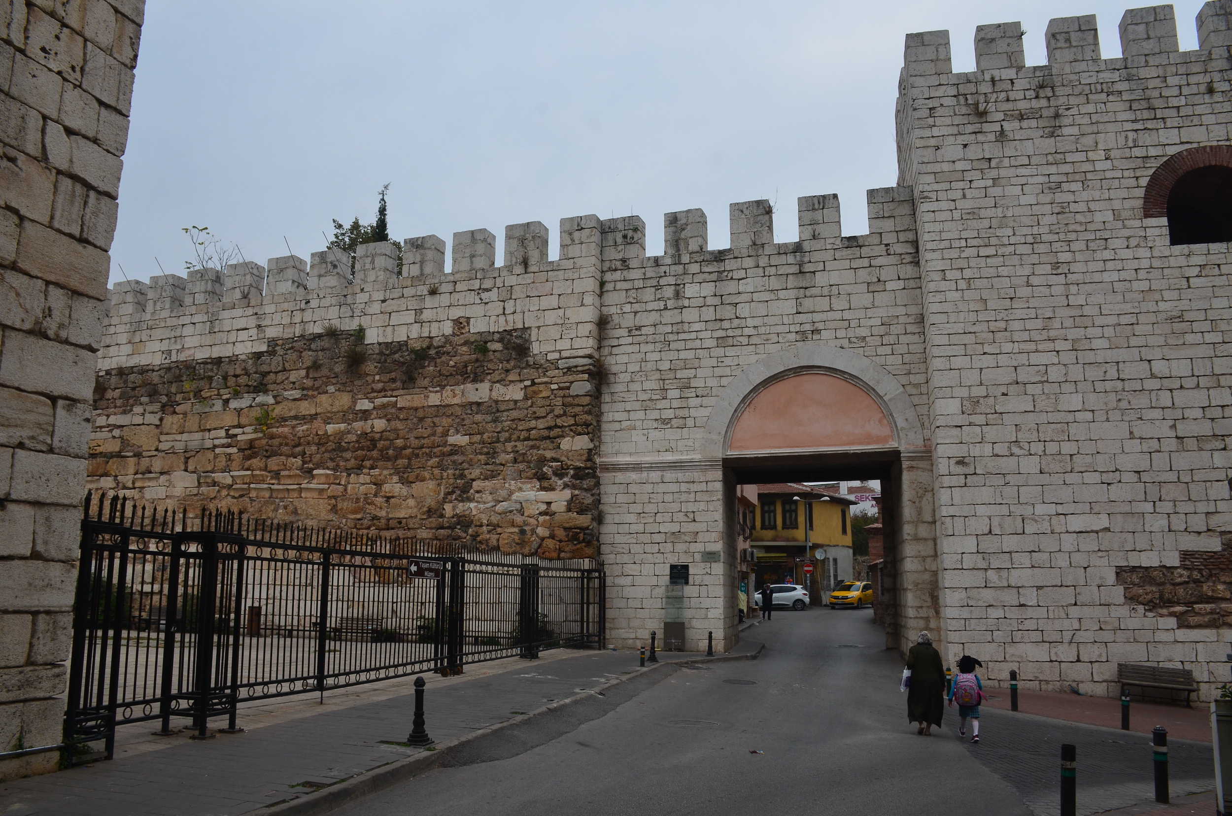 Yerkapı Gate on the walls of Bursa Castle in Bursa, Turkey