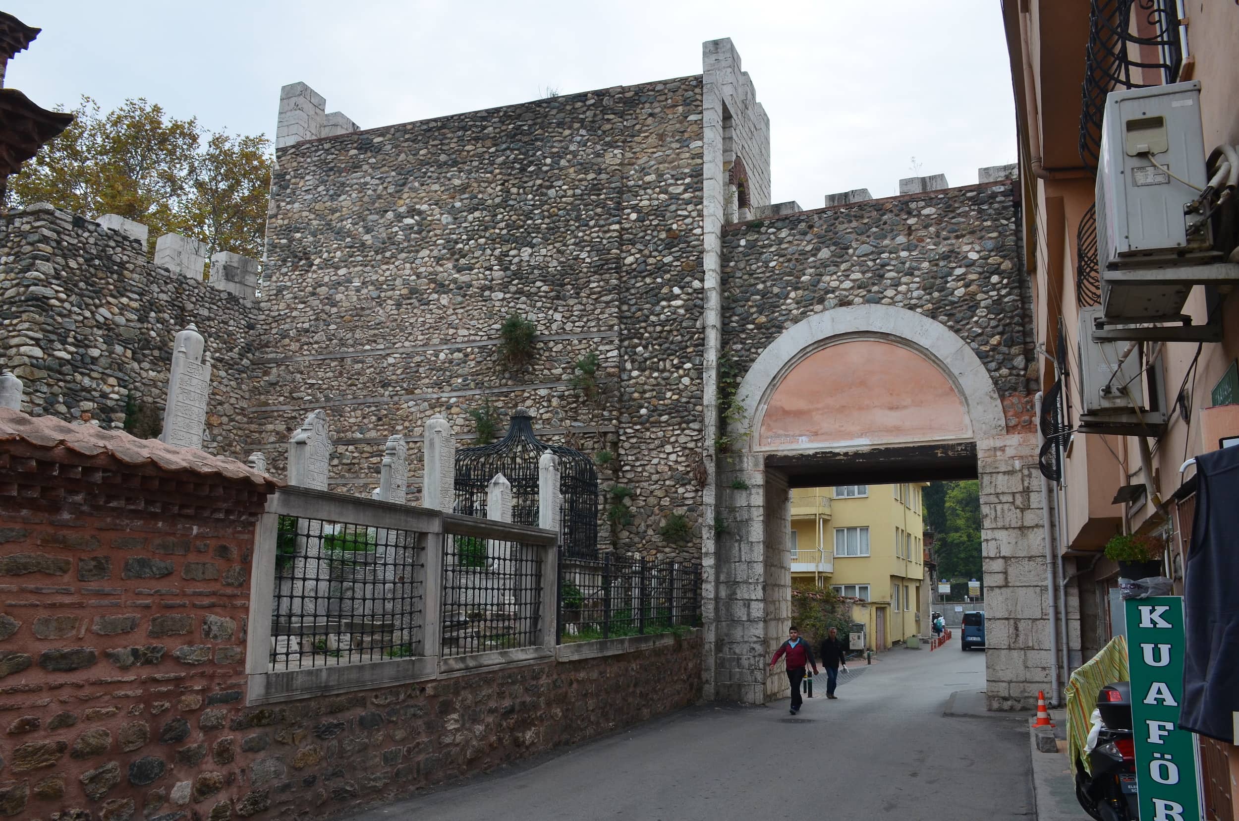 Inside of the Yerkapı Gate on the walls of Bursa Castle in Bursa, Turkey