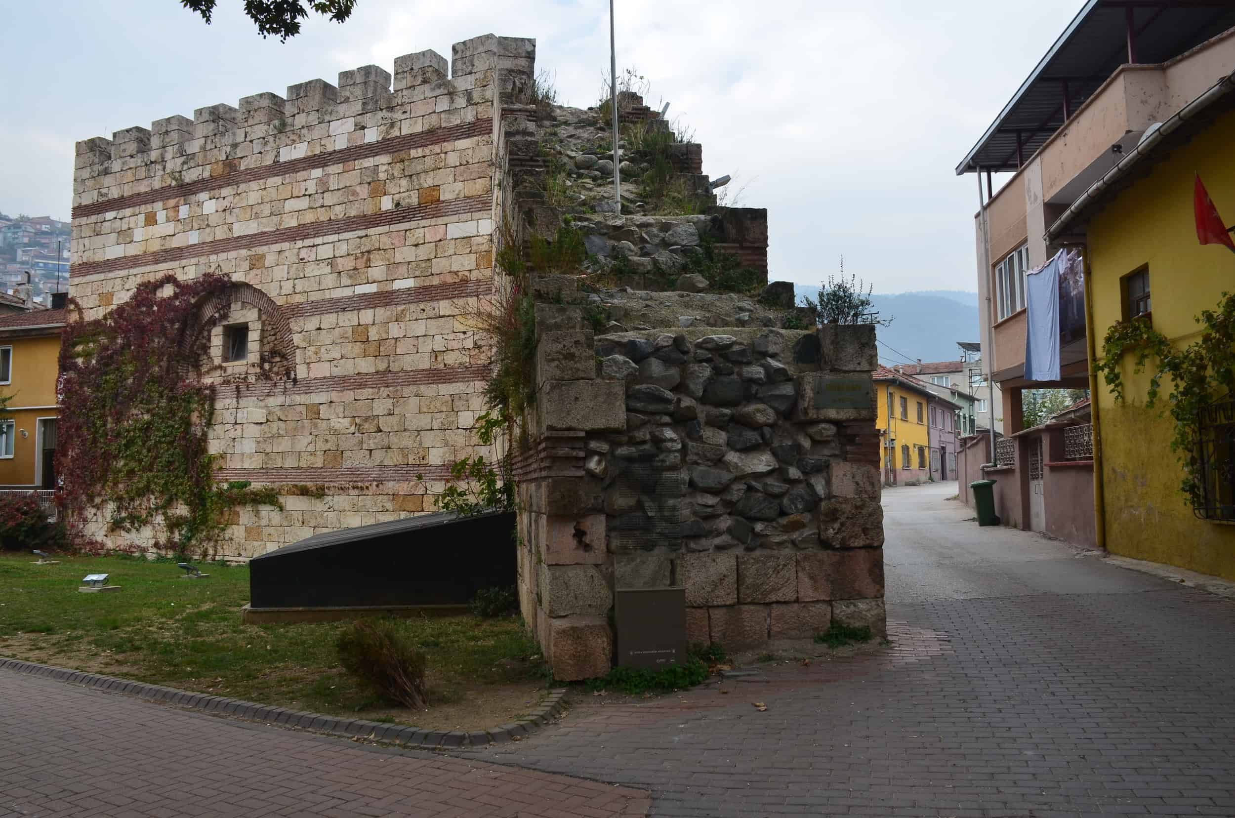 Conquest Gate on the walls of Bursa Castle in Bursa, Turkey