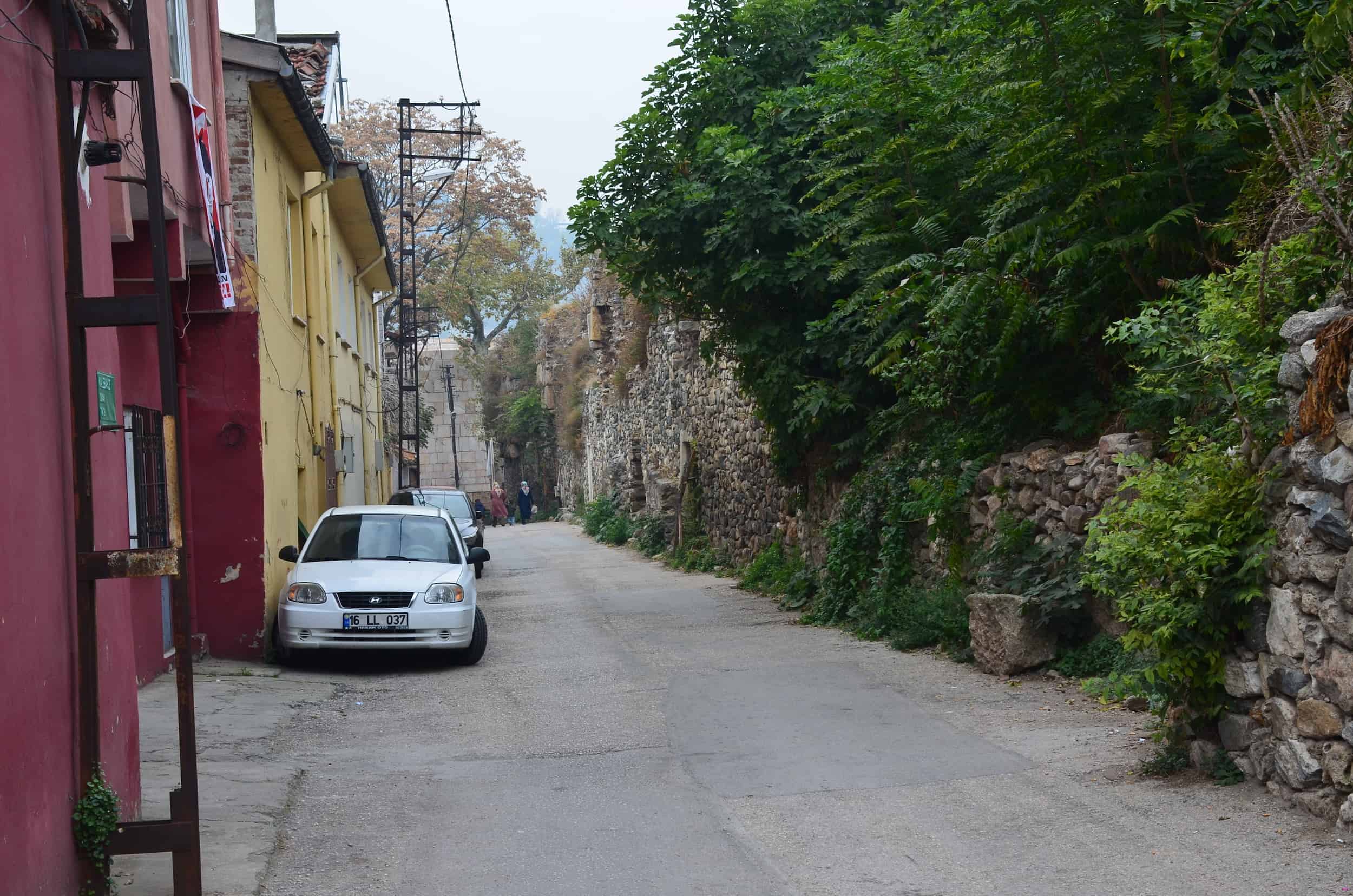 Kalebahçe Street on the walls of Bursa Castle