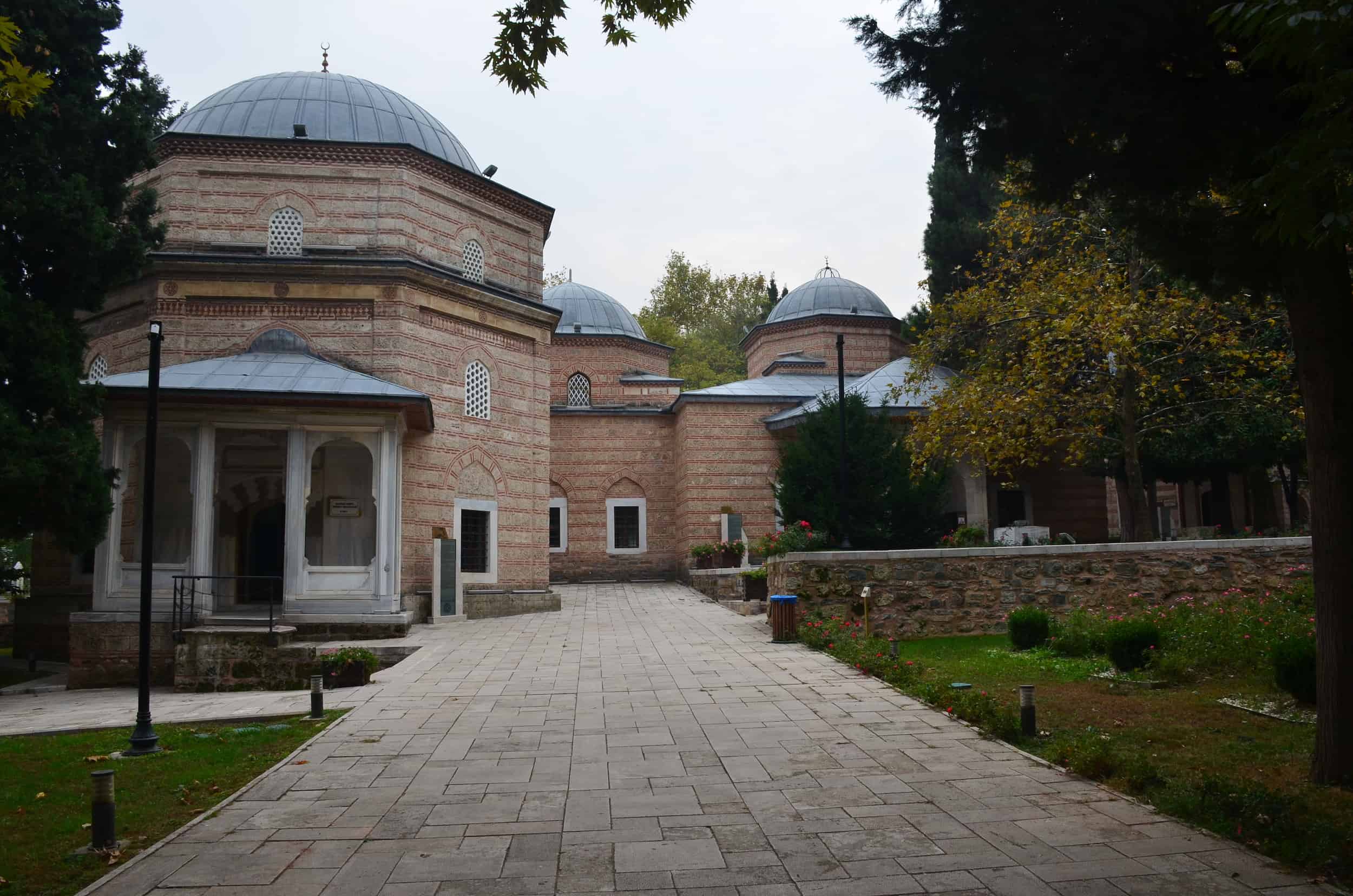 Path to the tombs at the Muradiye Complex in Bursa, Turkey