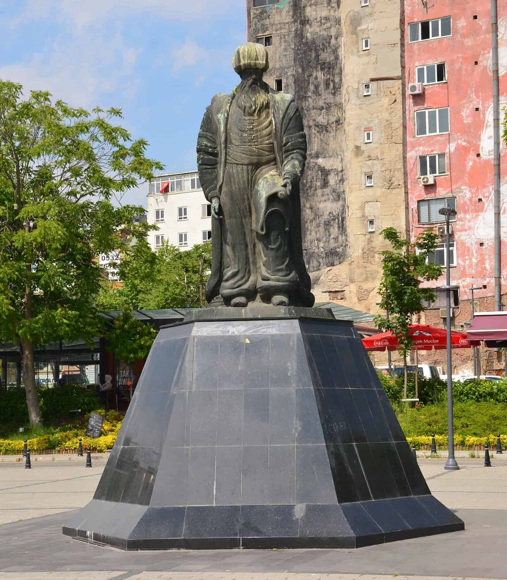 Mimar Sinan statue in Karaköy, Istanbul, Turkey