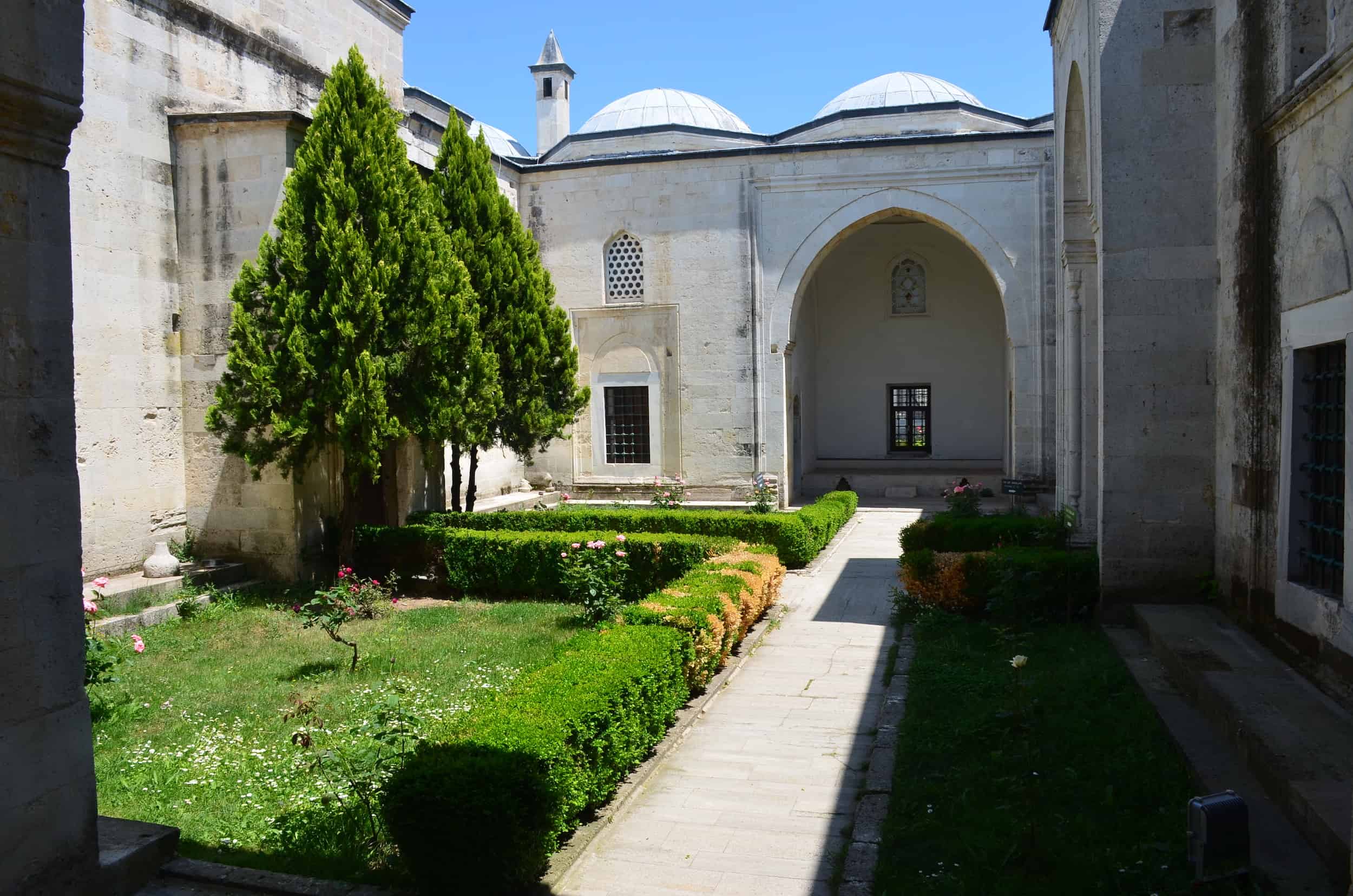 Second Courtyard at the Complex of Bayezid II Health Museum in Edirne, Turkey