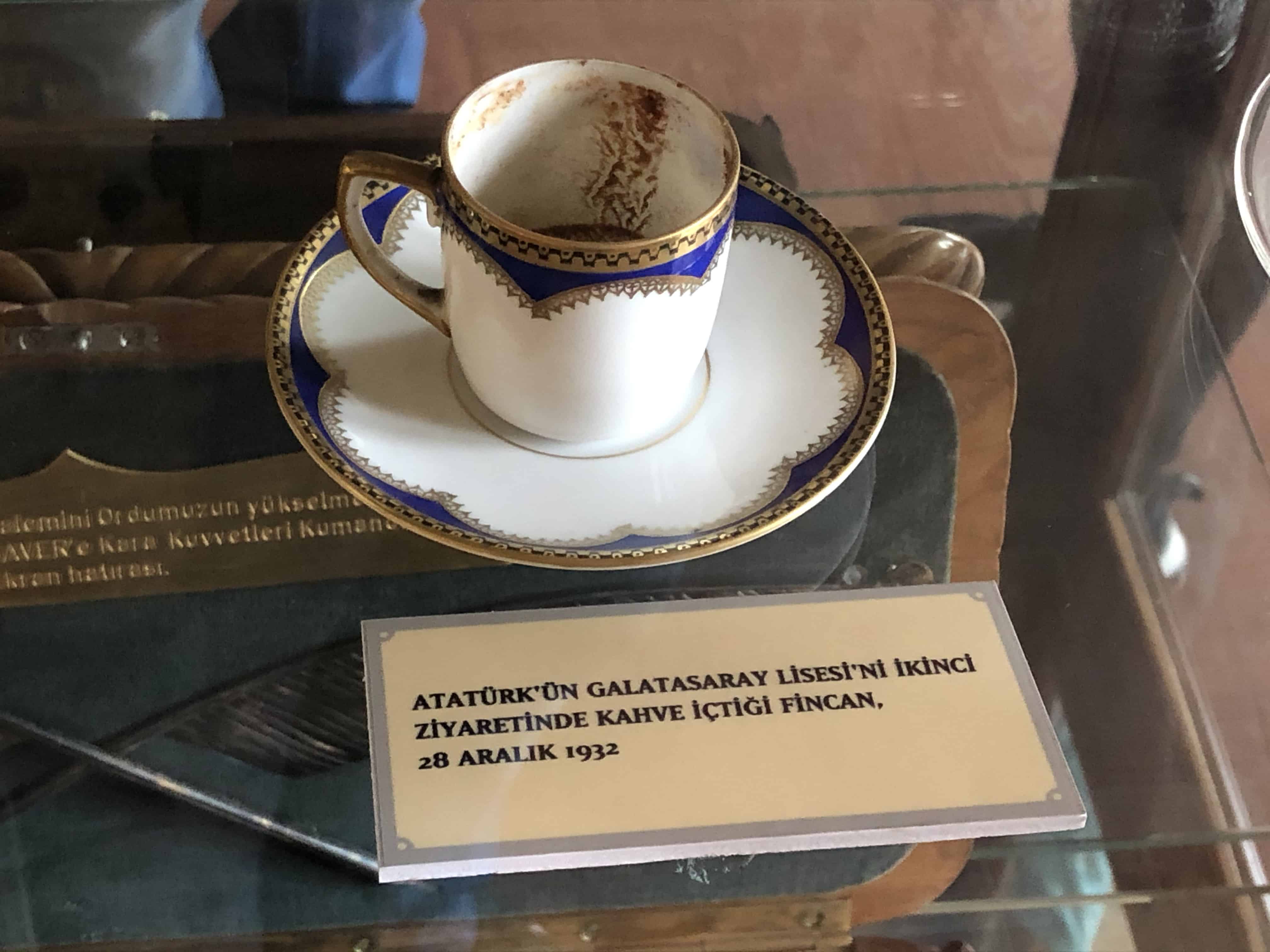Coffee cup used by Atatürk