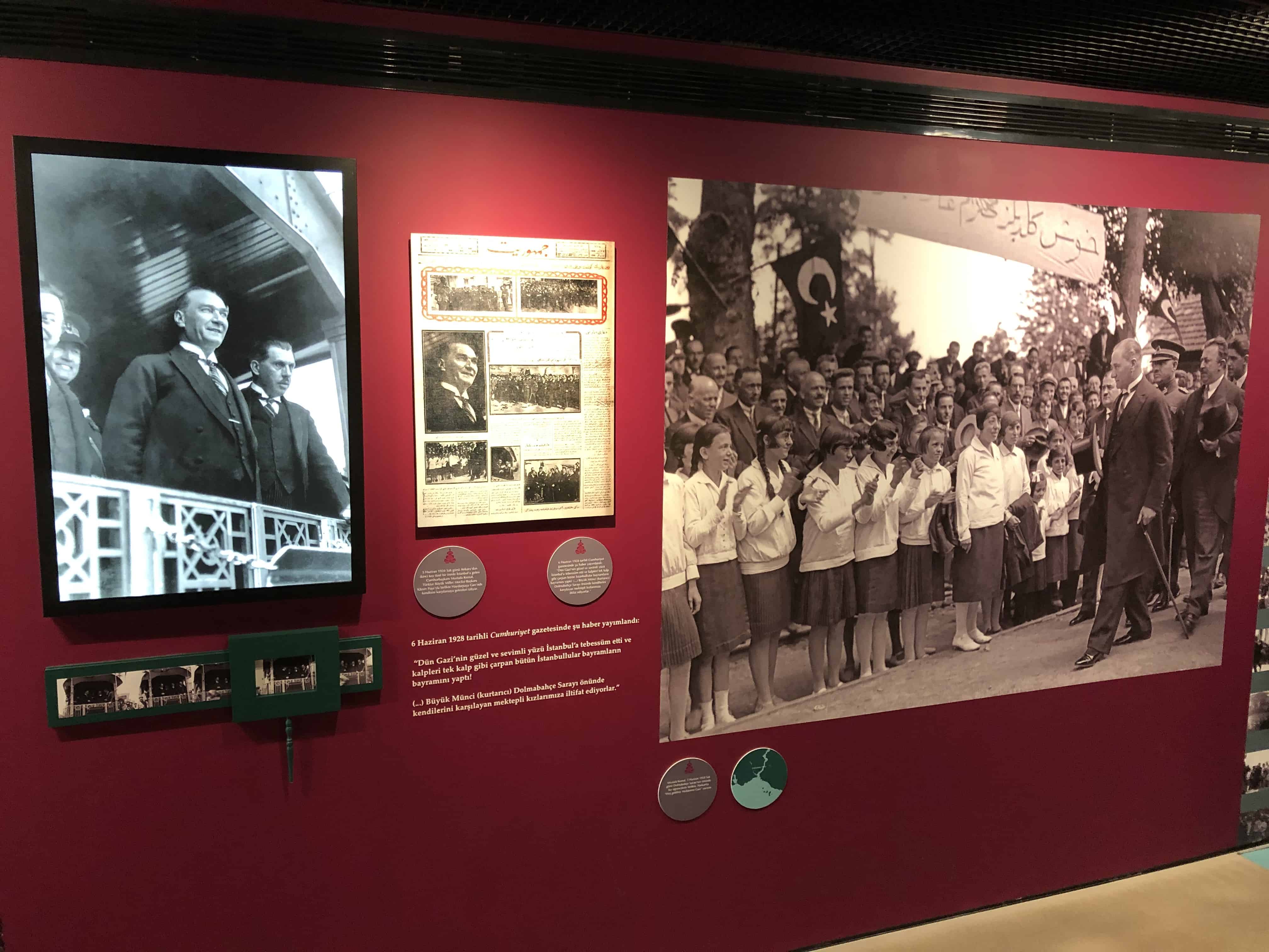 Atatürk exhibit at Yapı Kredi Cultural Center in Istanbul, Turkey