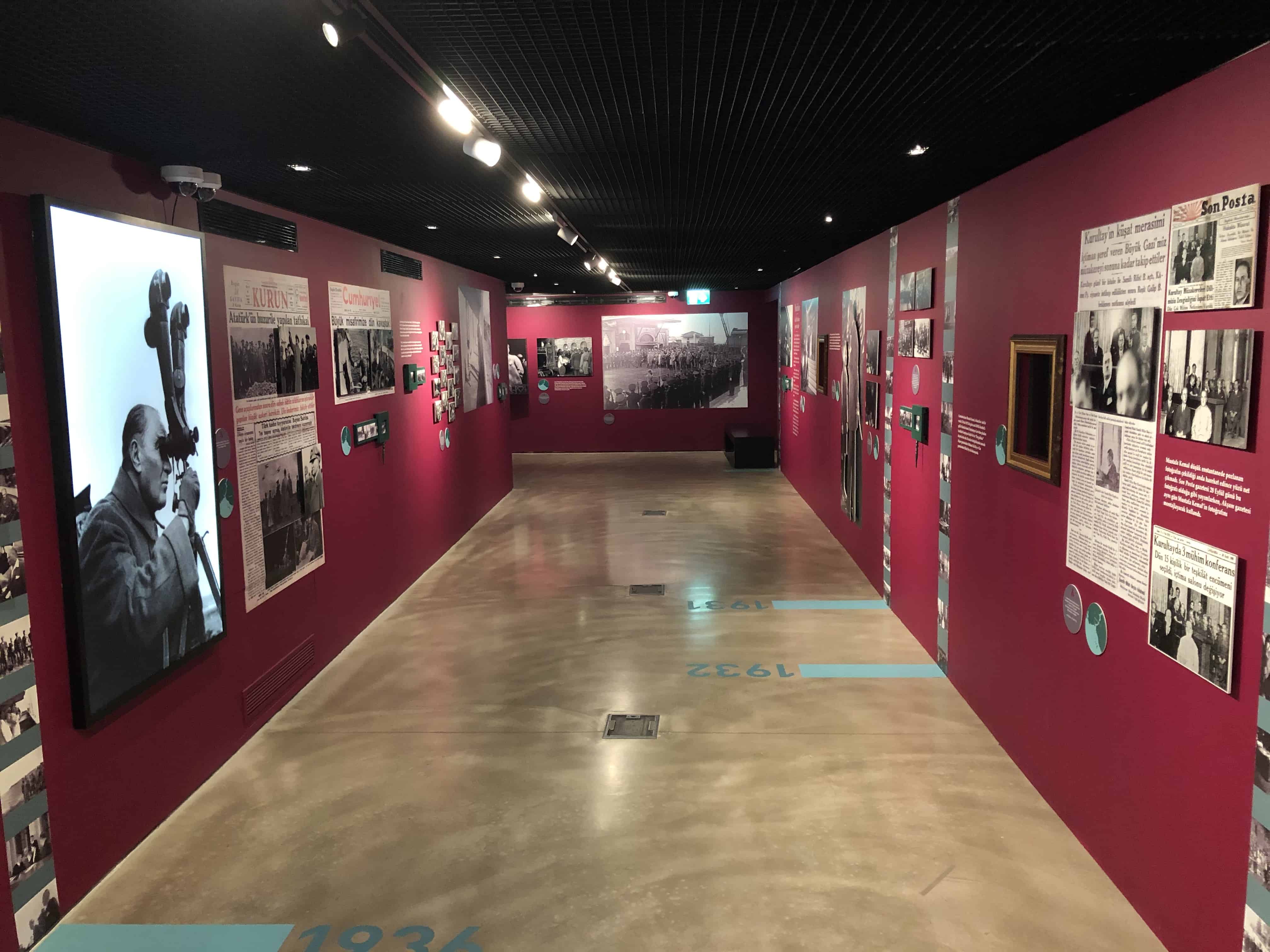 Atatürk exhibit at Yapı Kredi Cultural Center in Istanbul, Turkey