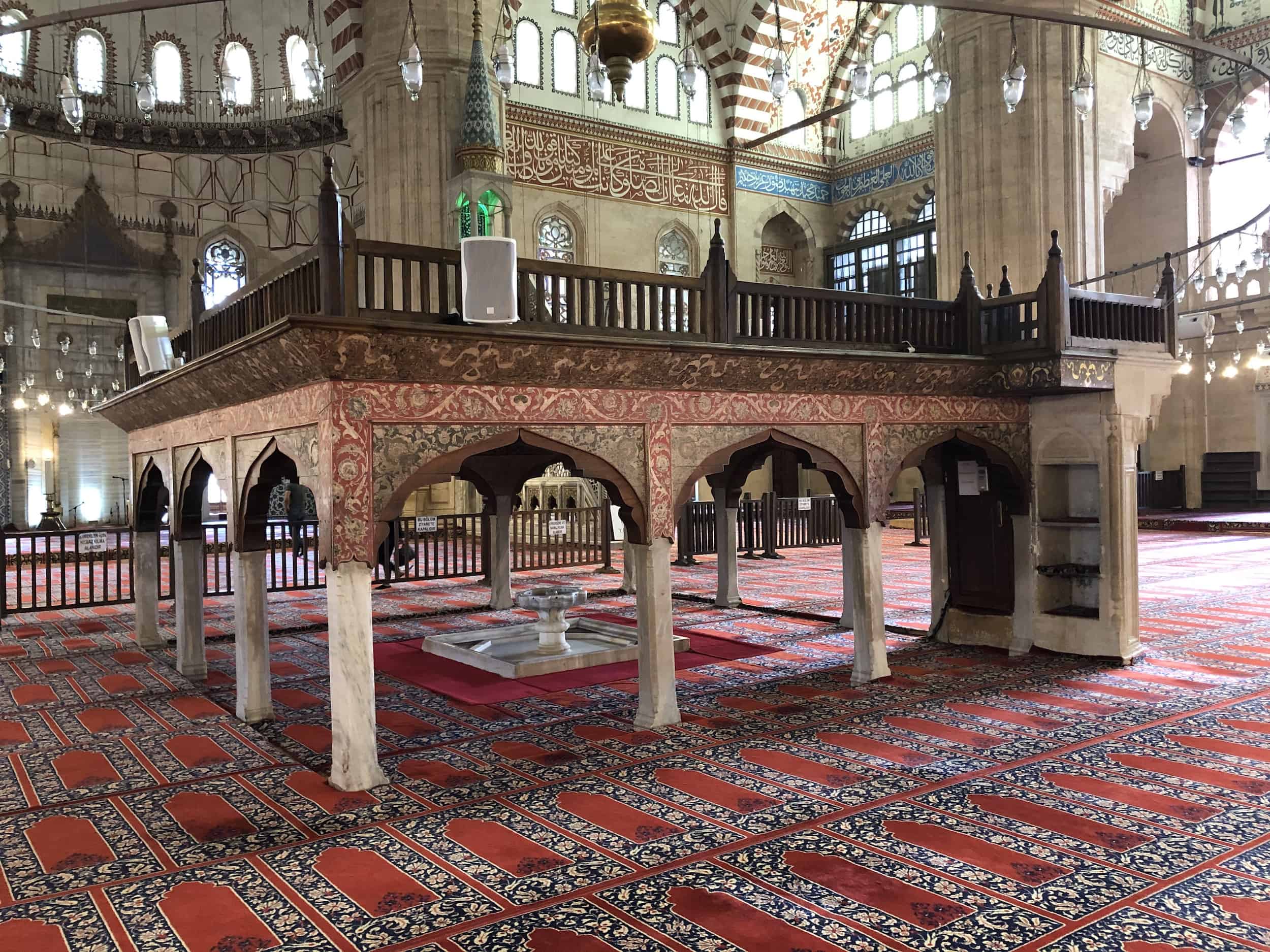 Muezzin's loge at the Selimiye Mosque in Edirne, Turkey