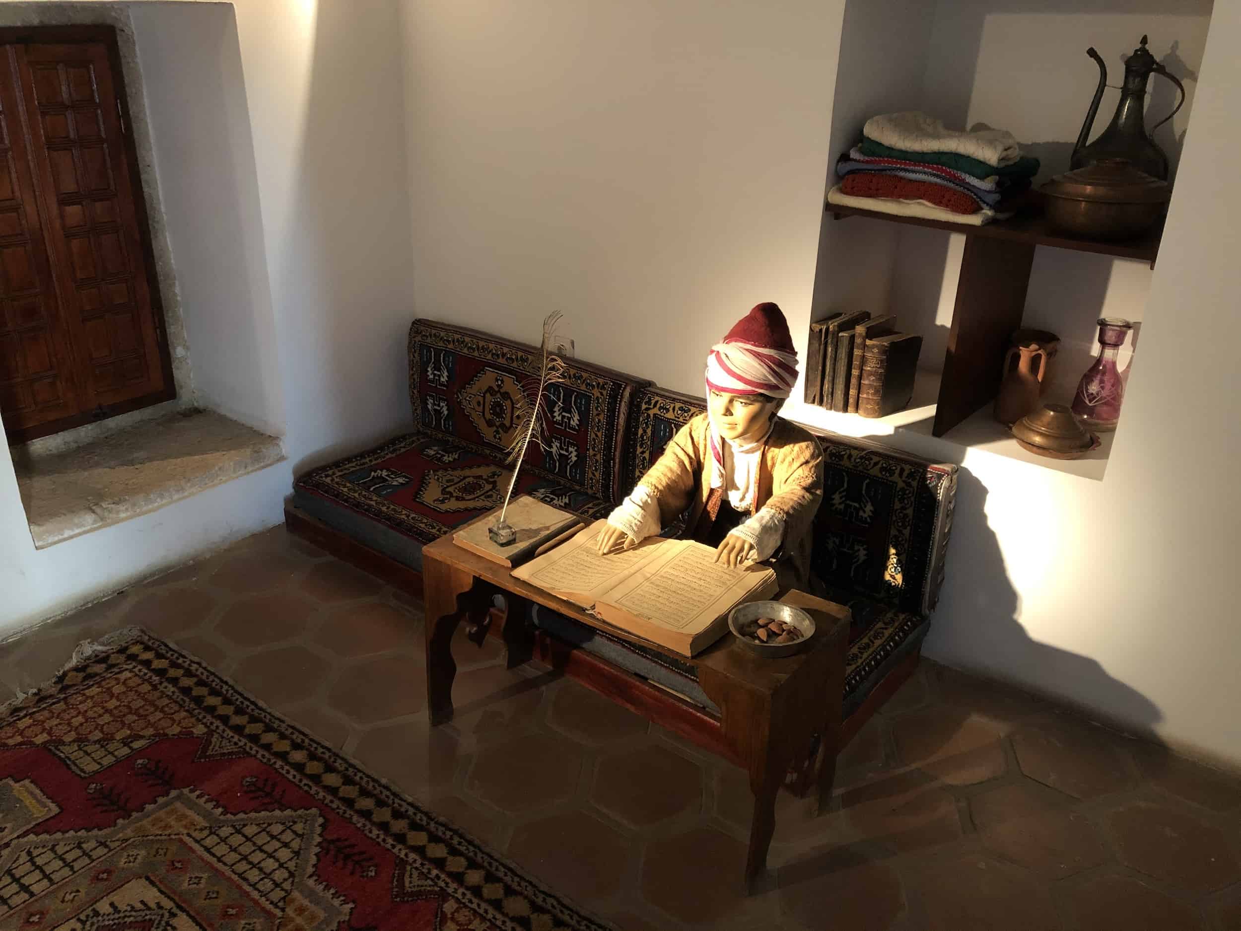 Student cell at the Selimiye Foundation Museum in Edirne, Turkey