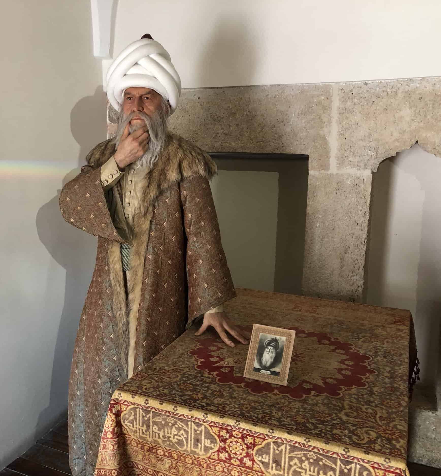 Wax figure of Mimar Sinan at the Edirne Turkish and Islamic Art Museum at the Selimiye Mosque in Edirne, Turkey