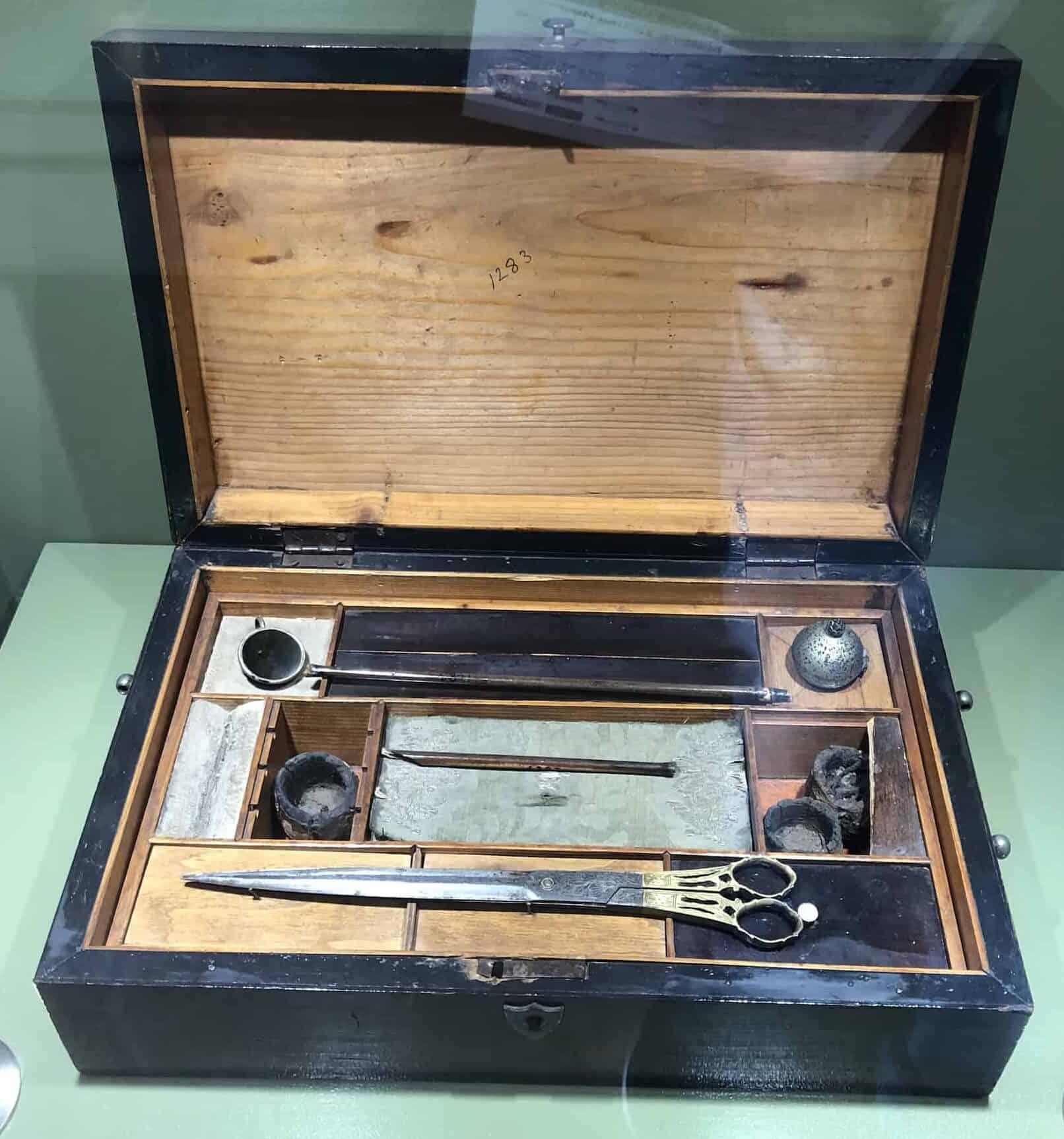 Calligraphy instruments at the Edirne Turkish and Islamic Art Museum at the Selimiye Mosque in Edirne, Turkey