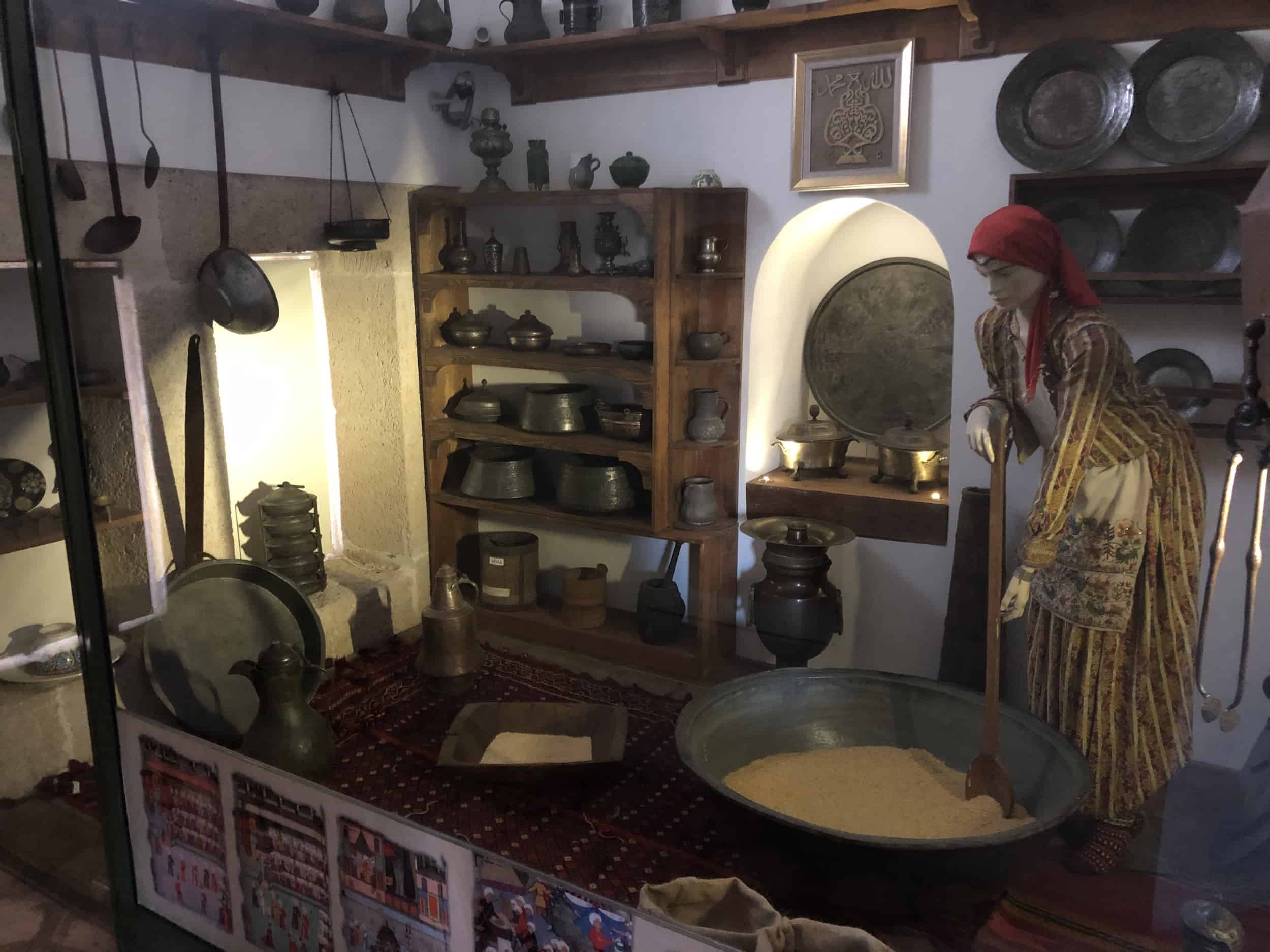 Kitchen Utensils Room at the Edirne Turkish and Islamic Art Museum in Edirne, Turkey