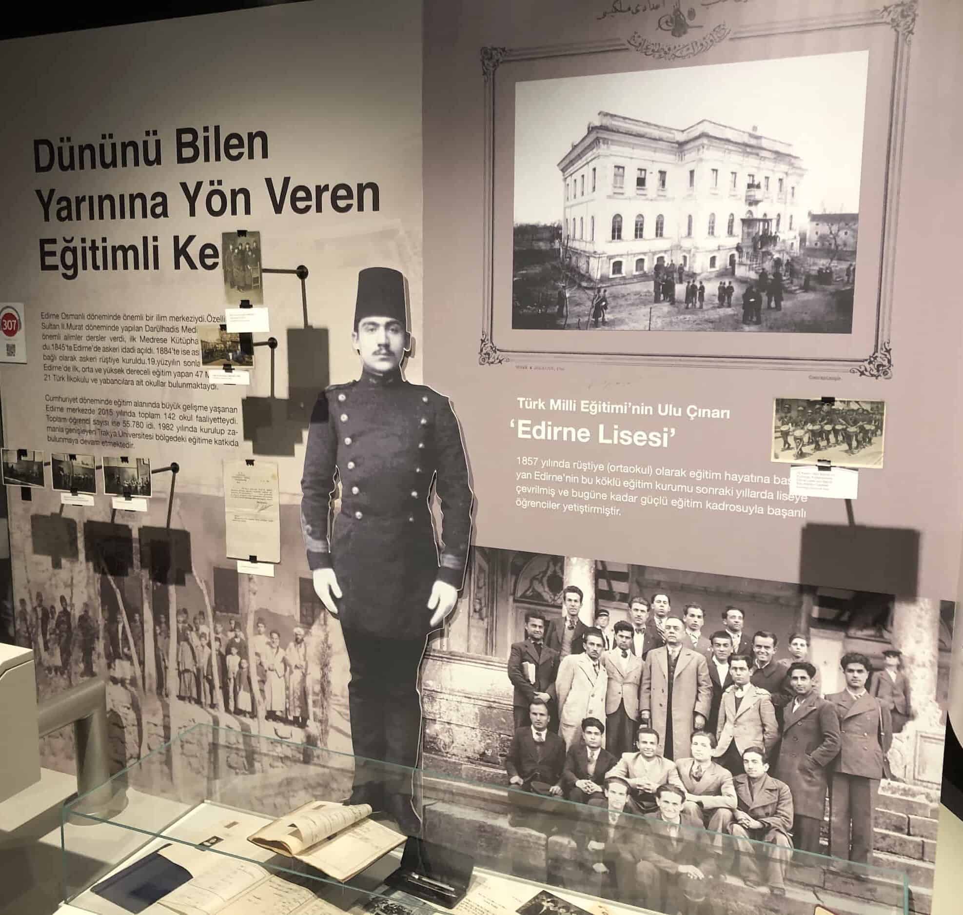 Education display at the Edirne City Museum in Edirne historic city center, Turkey