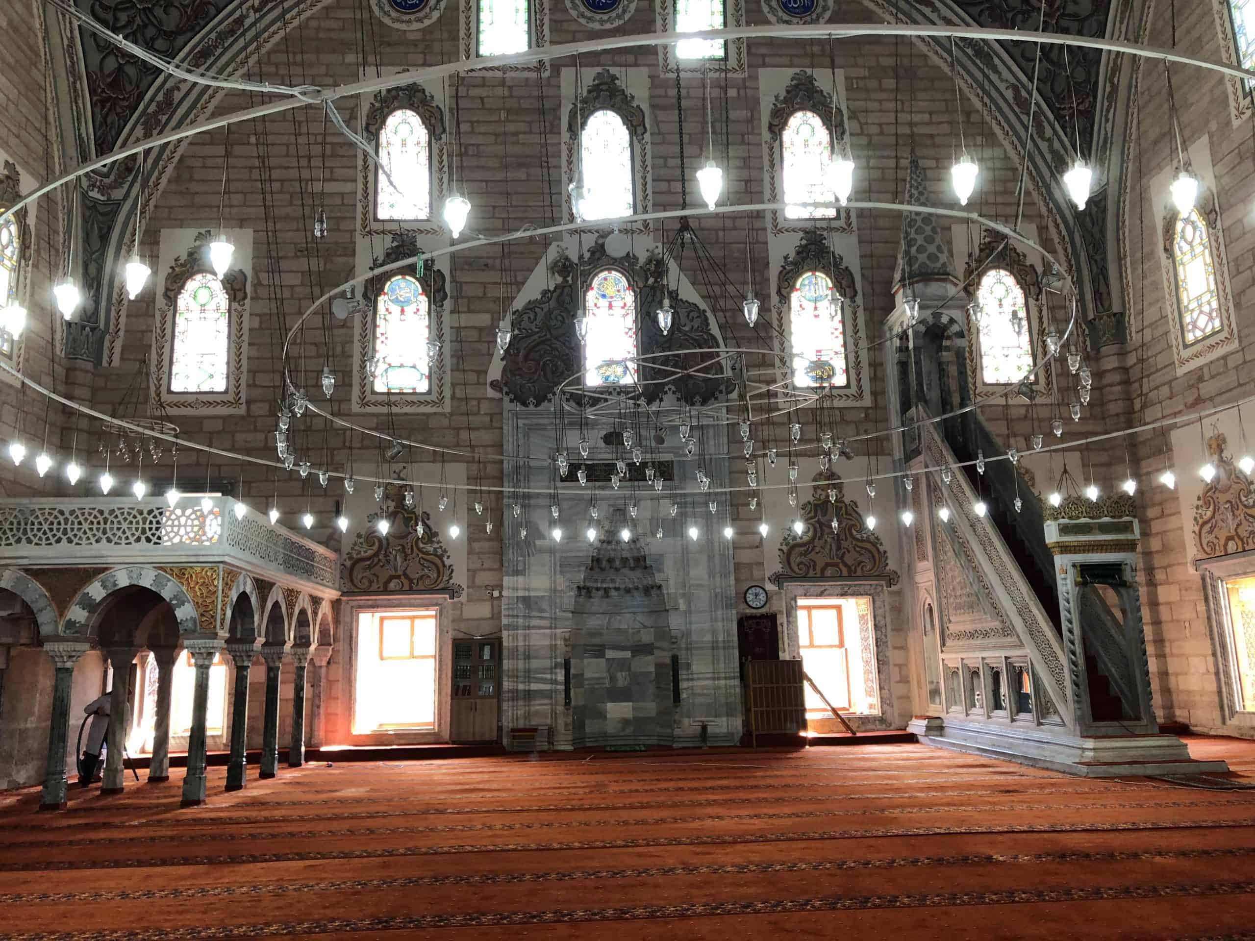 Prayer hall at the Bayezid II Mosque 