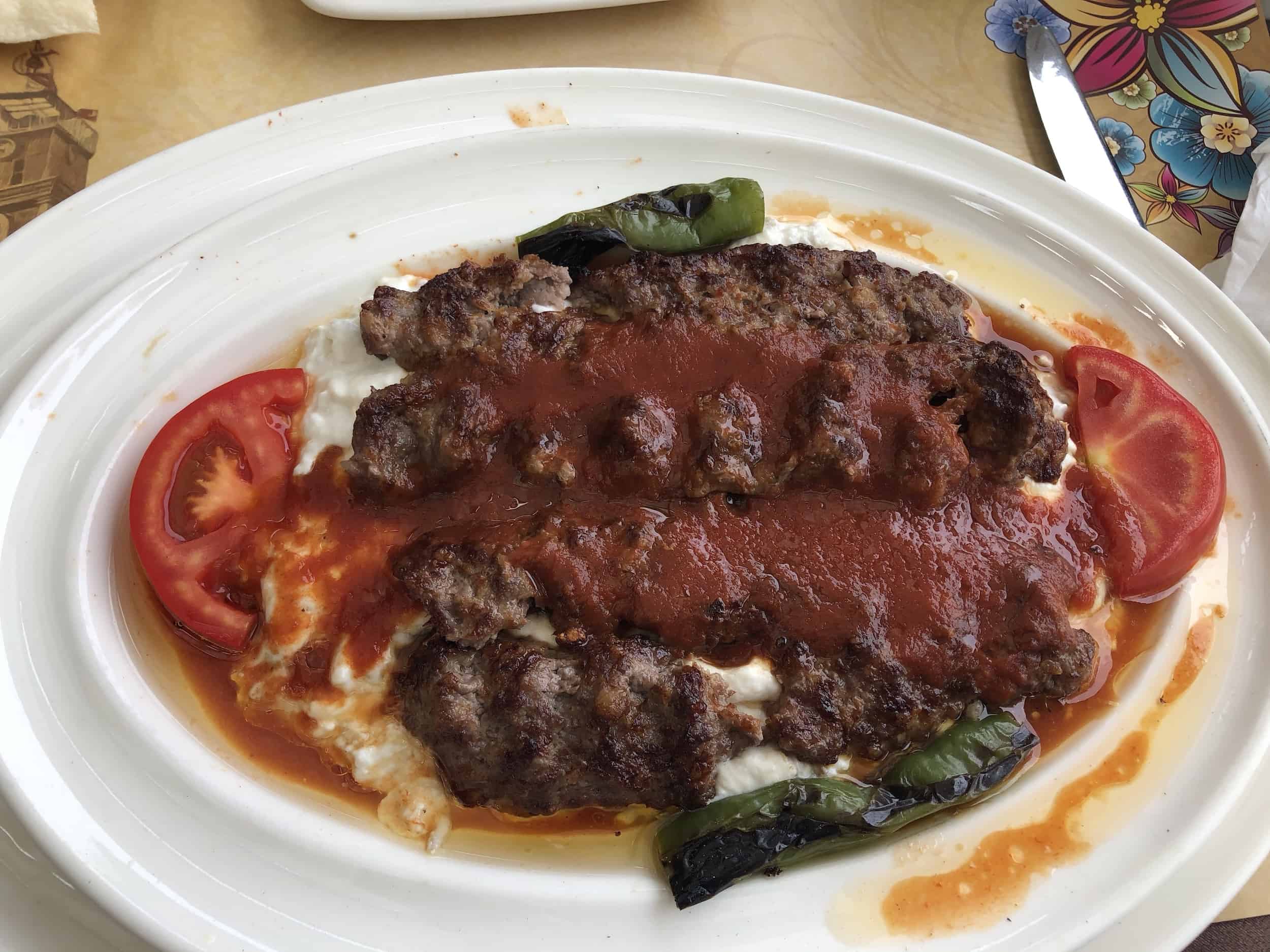 Ali Nazik kebab at Hacı Dayı in Bursa, Turkey
