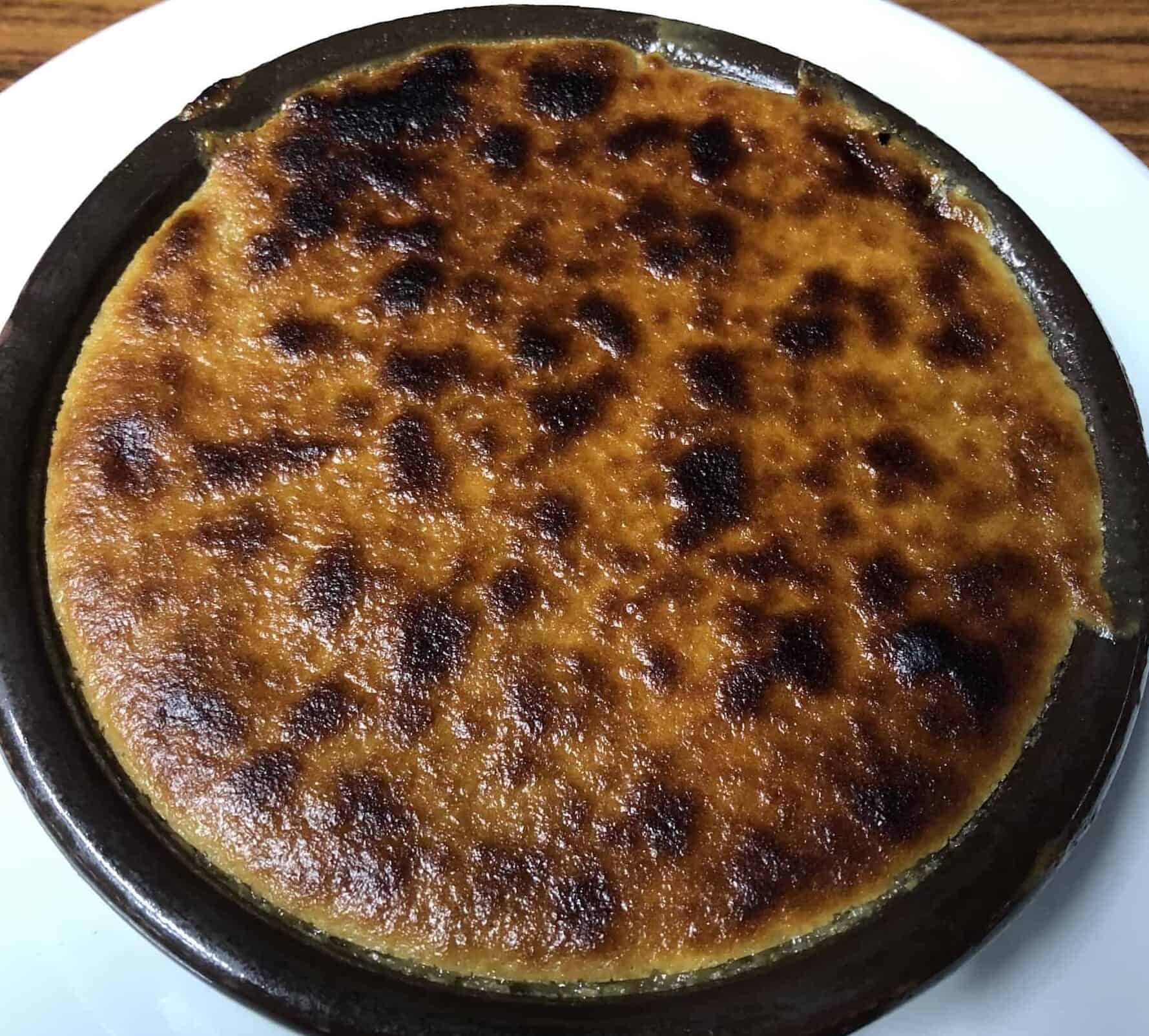 Baked halva at Karadeniz Balık Evi in Bursa, Turkey