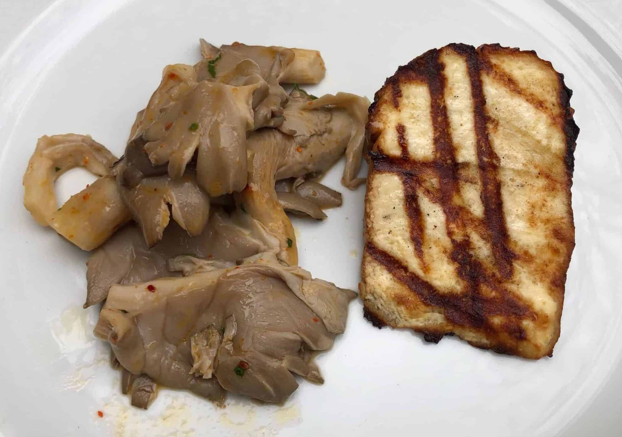 Circassian cheese and mushrooms at Asitane in Edirnekapı, Istanbul, Turkey