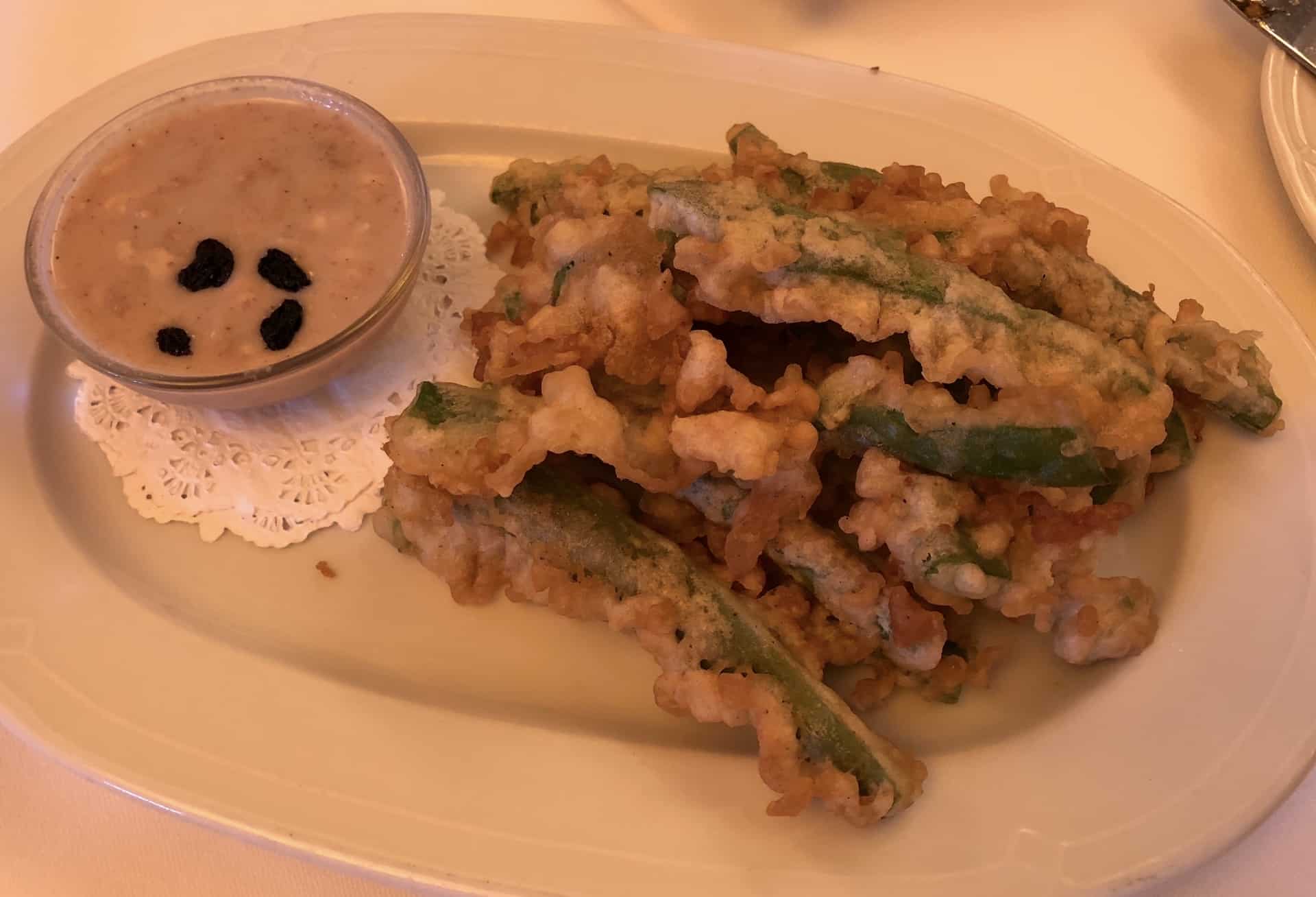 Lightly battered zucchini sticks at Asitane