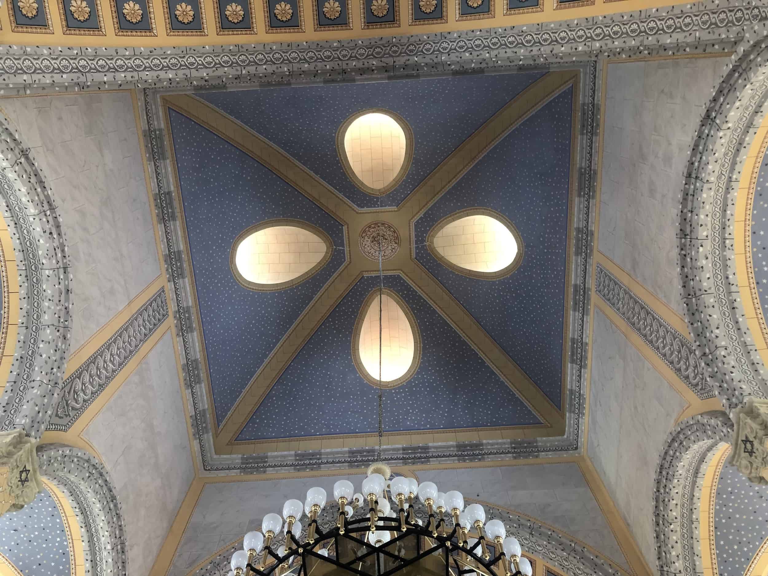 Ceiling at the Grand Synagogue of Edirne, Turkey, in the historic city center