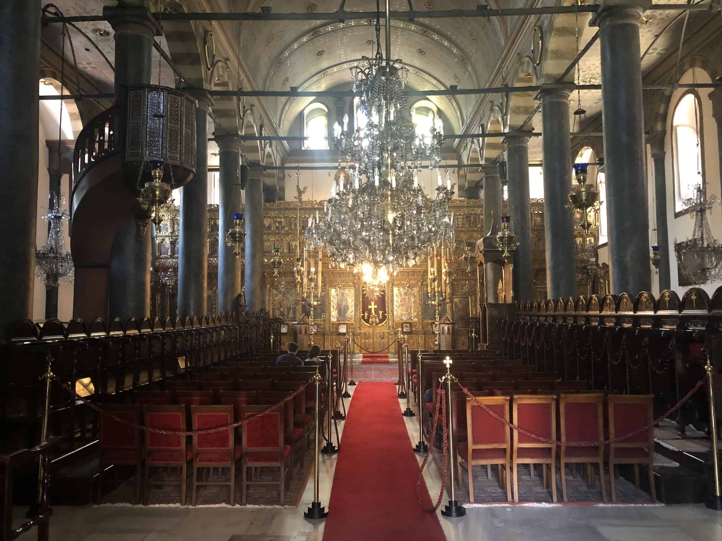 Nave of the Church of St. George, Ecumenical Patriarchate of Constantinople in Istanbul, Turkey