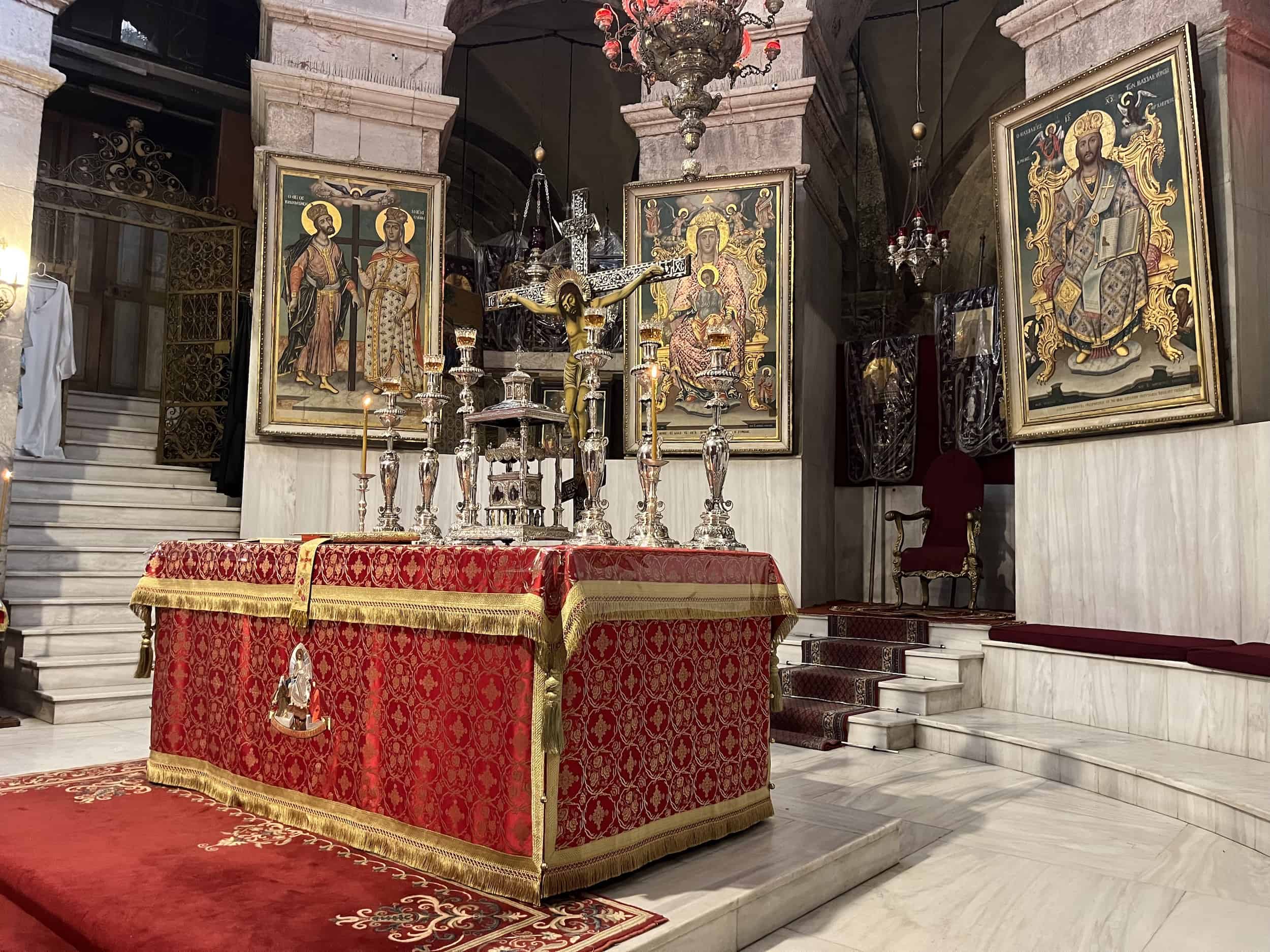 Altar of the Catholicon at the Church of the Holy Sepulchre in Jerusalem