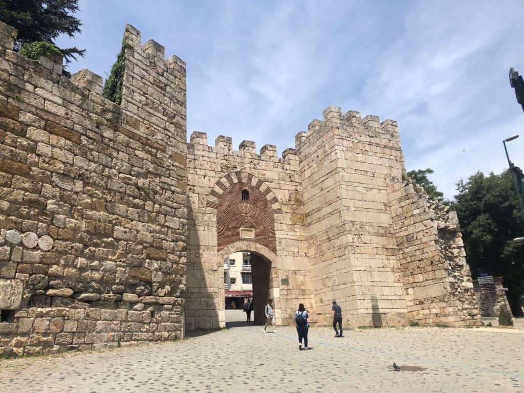 Imperial Gate on the walls of Bursa Castle in Bursa, Turkey
