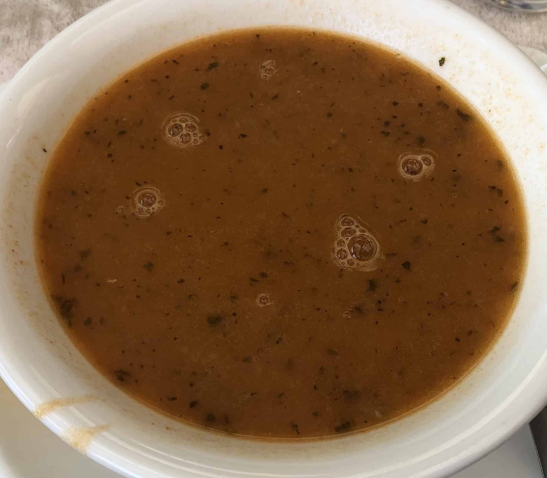 Ezogelin soup at Hacı Dayı in Bursa, Turkey