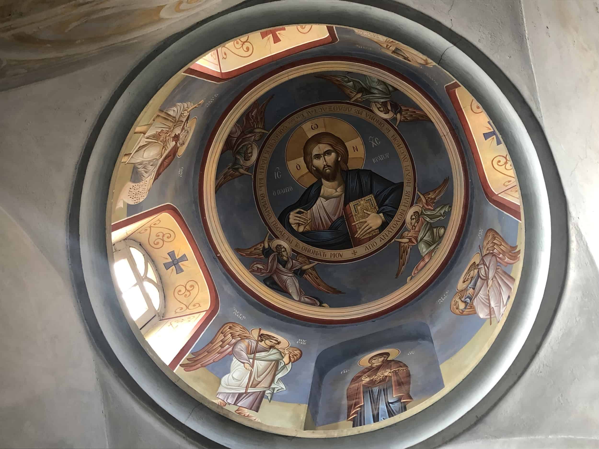 Dome of the chapel at the Monastery of the Temptation in Jericho, Palestine