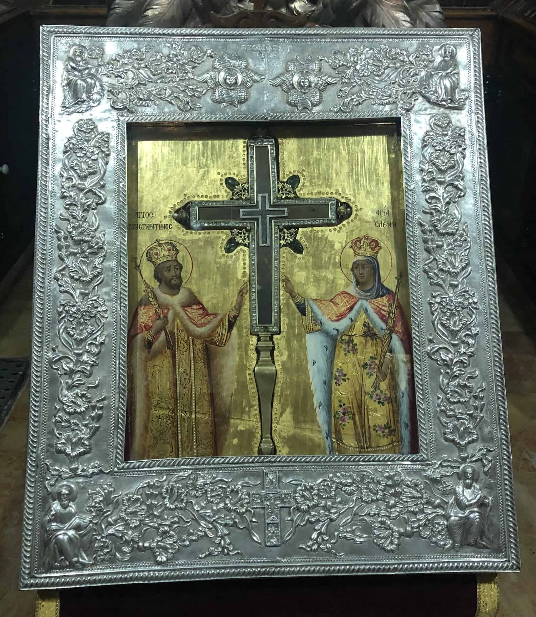 Piece of the True Cross in the Greek Orthodox Treasury in the Church of the Holy Sepulchre in Jerusalem