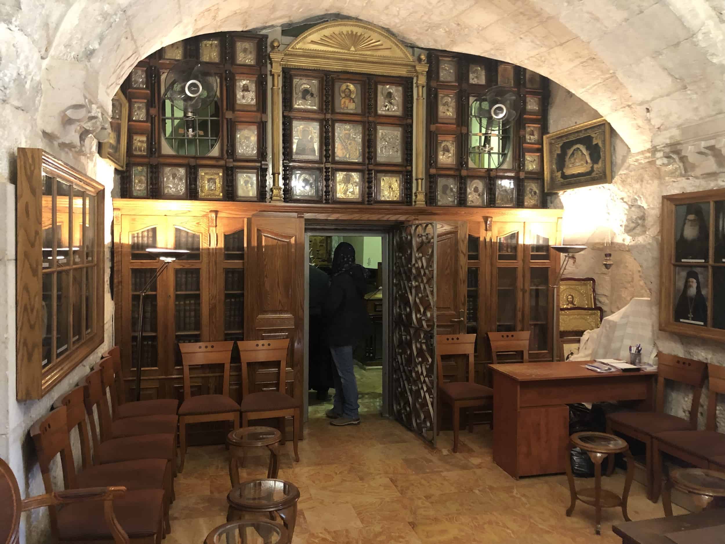 Greek Orthodox Treasury in the Church of the Holy Sepulchre in Jerusalem