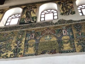 Byzantine mosaics at the Church of the Nativity in Bethlehem, Palestine