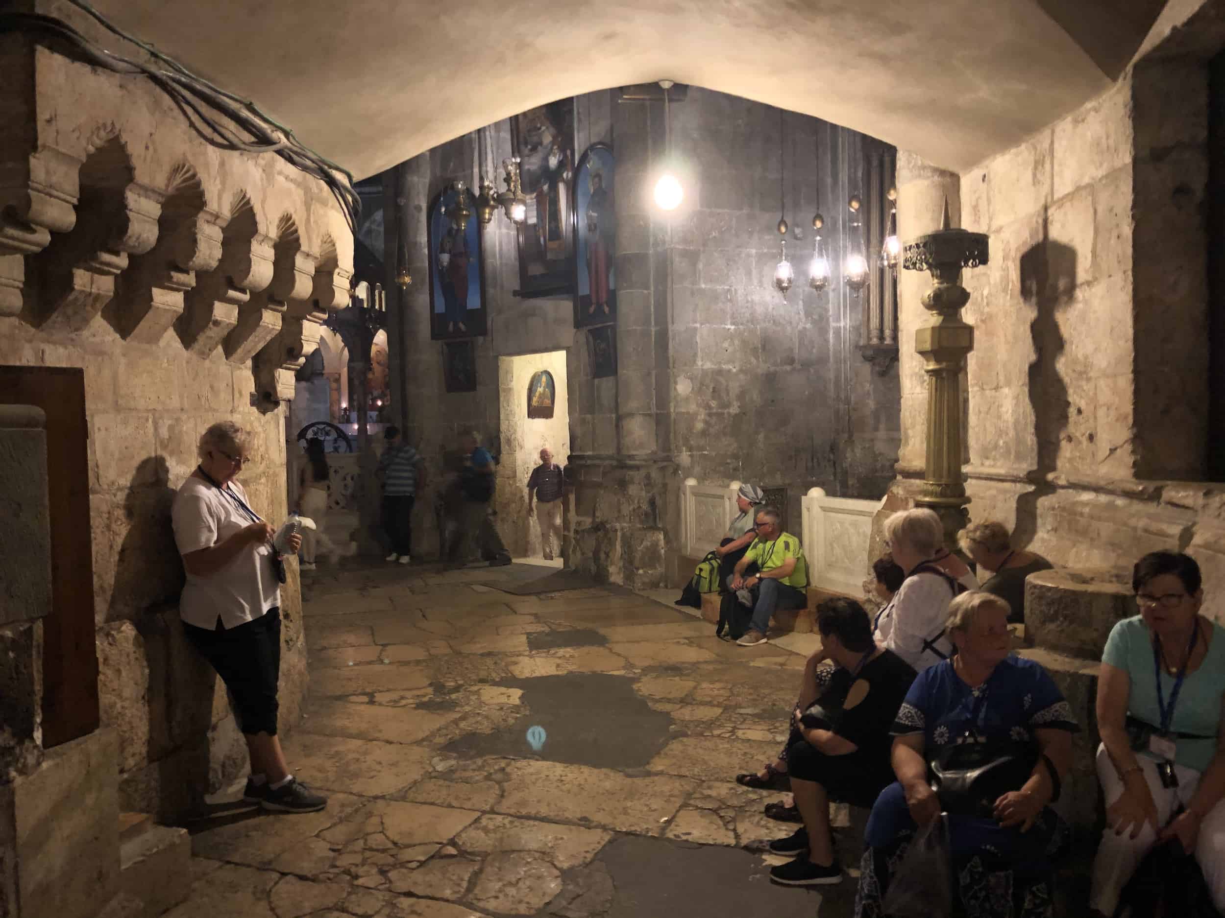 South side of the ambulatory of the Church of the Holy Sepulchre in Jerusalem