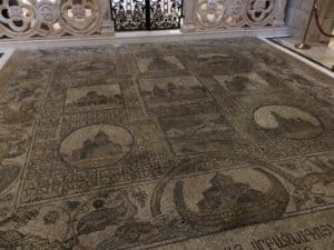 Mosaic floor in the Chapel of St. Helena at the Church of the Holy Sepulchre in Jerusalem