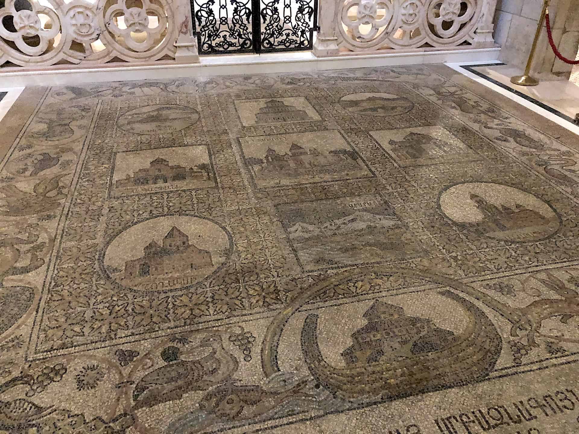 Mosaic floor in the Chapel of St. Helena