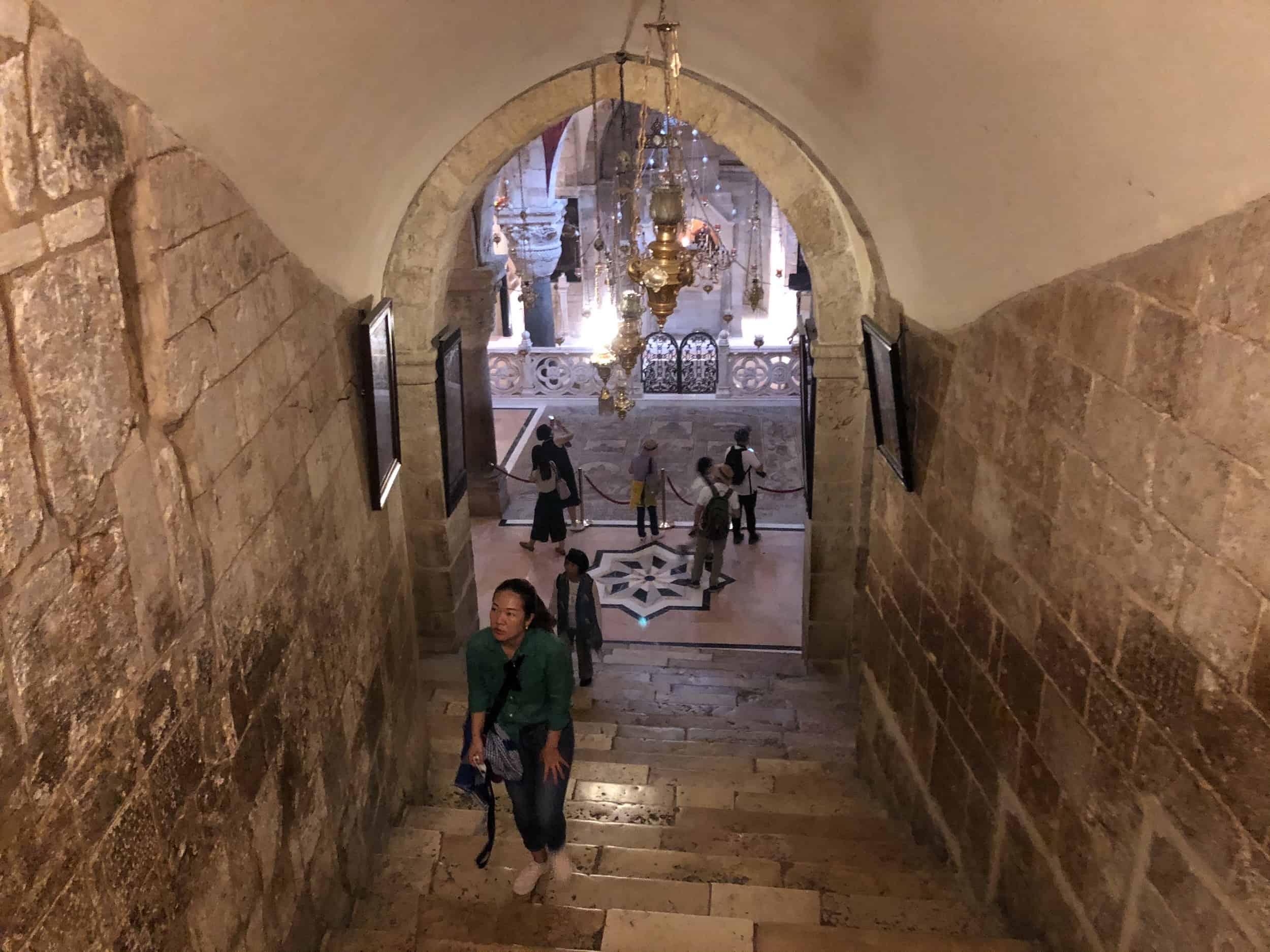 Stairs down to the Chapel of St. Helena