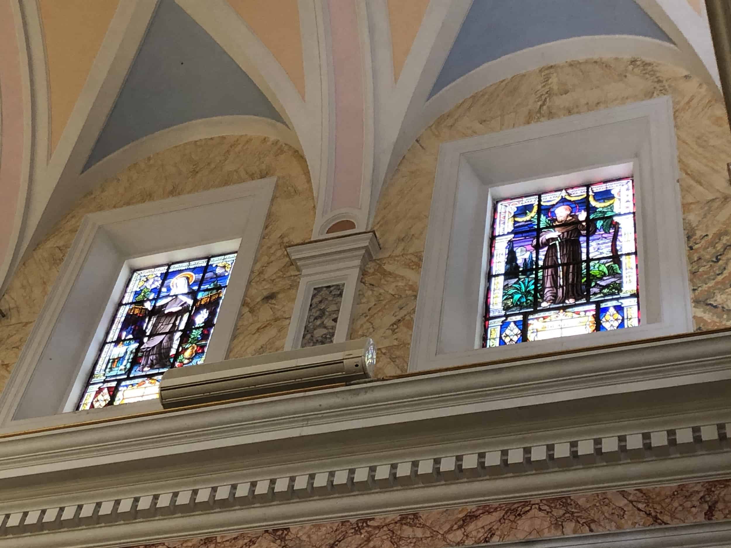 Stained glass windows in St. Peter's Church