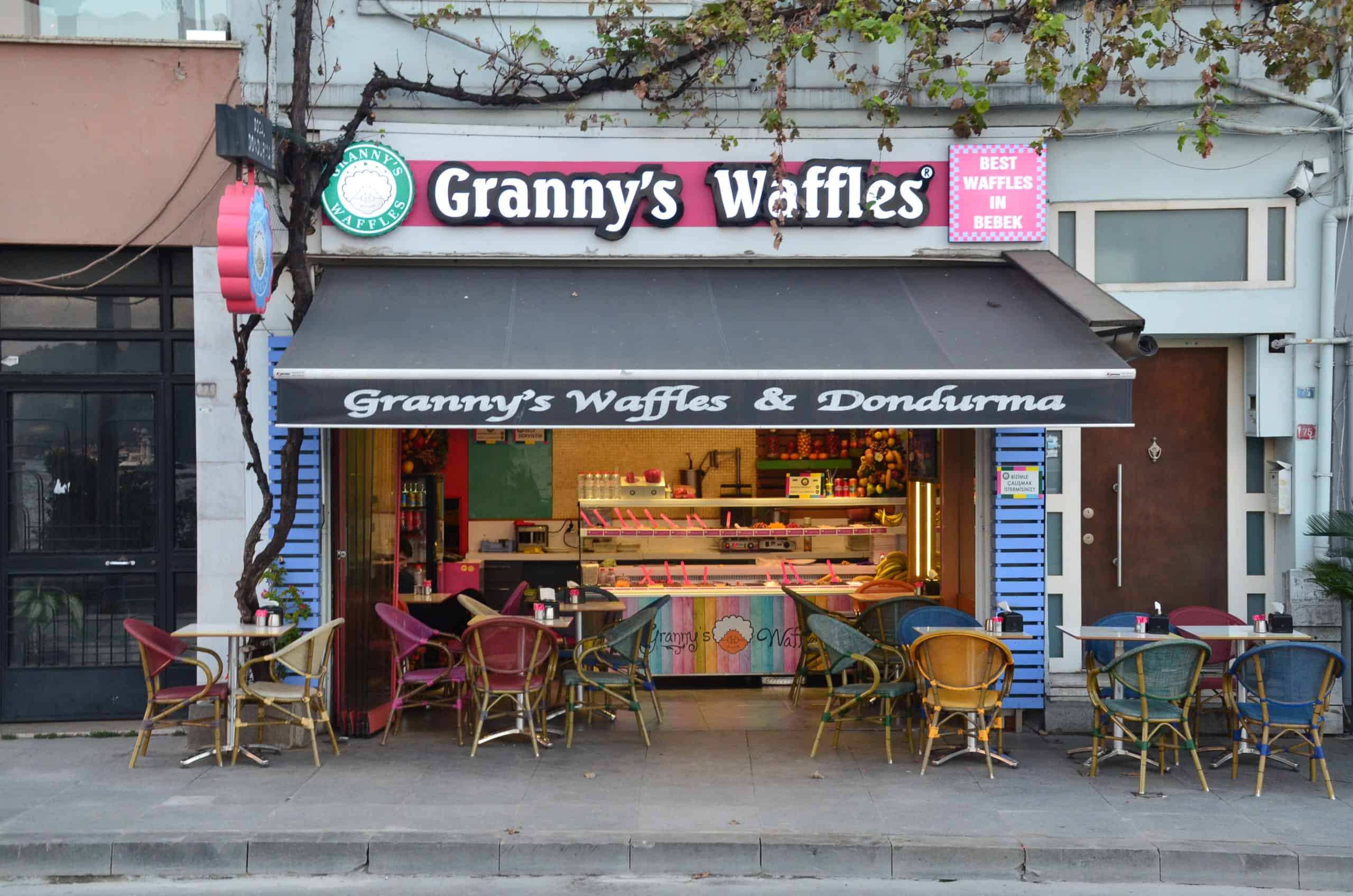 Granny's Waffles in Bebek, Istanbul, Turkey