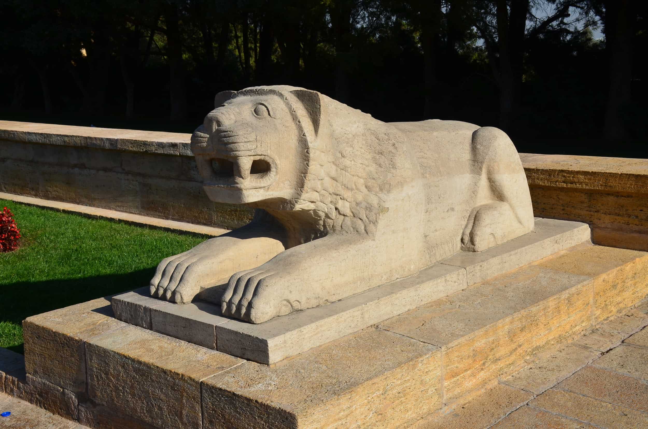 Lion sculpture at Anıtkabir in Ankara, Turkey