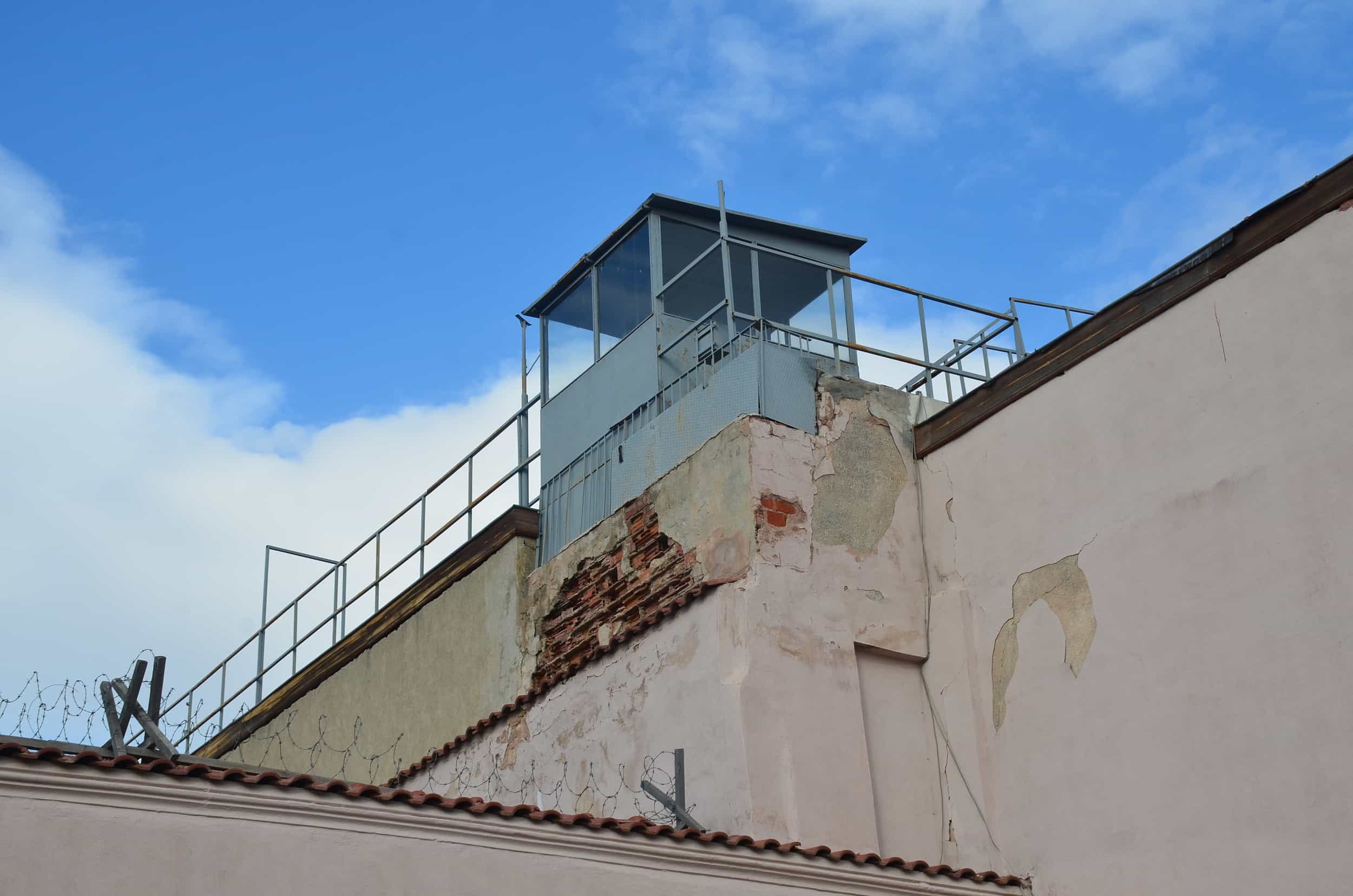 Guard tower above the 1st Ward courtyard at Ulucanlar Prison in Ankara, Turkey