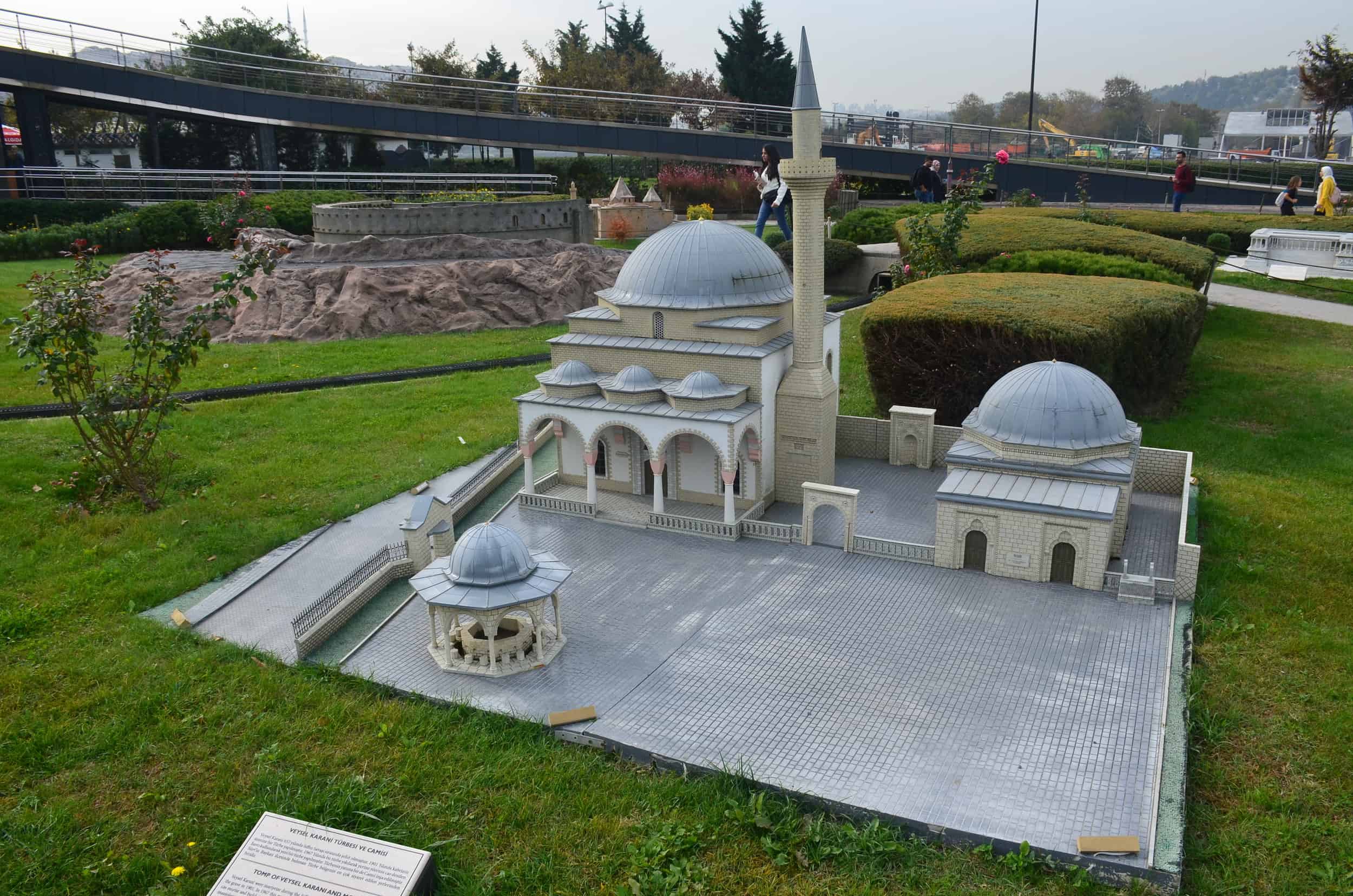 Model of the Veysel Karani Mosque and Tomb, Veyselkarani, 20th century at Miniatürk in Istanbul, Turkey