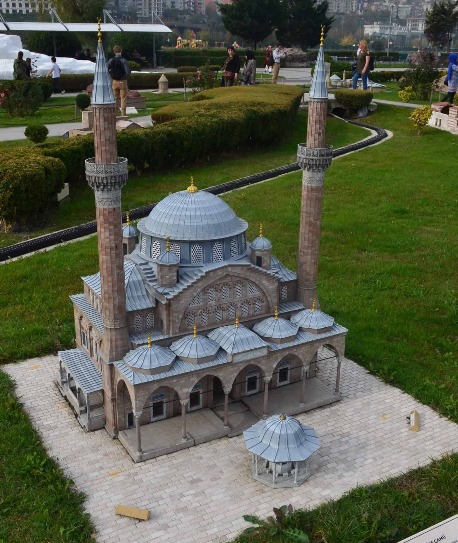 Model of the Muradiye Mosque, Manisa, 16th century at Miniatürk in Istanbul, Turkey