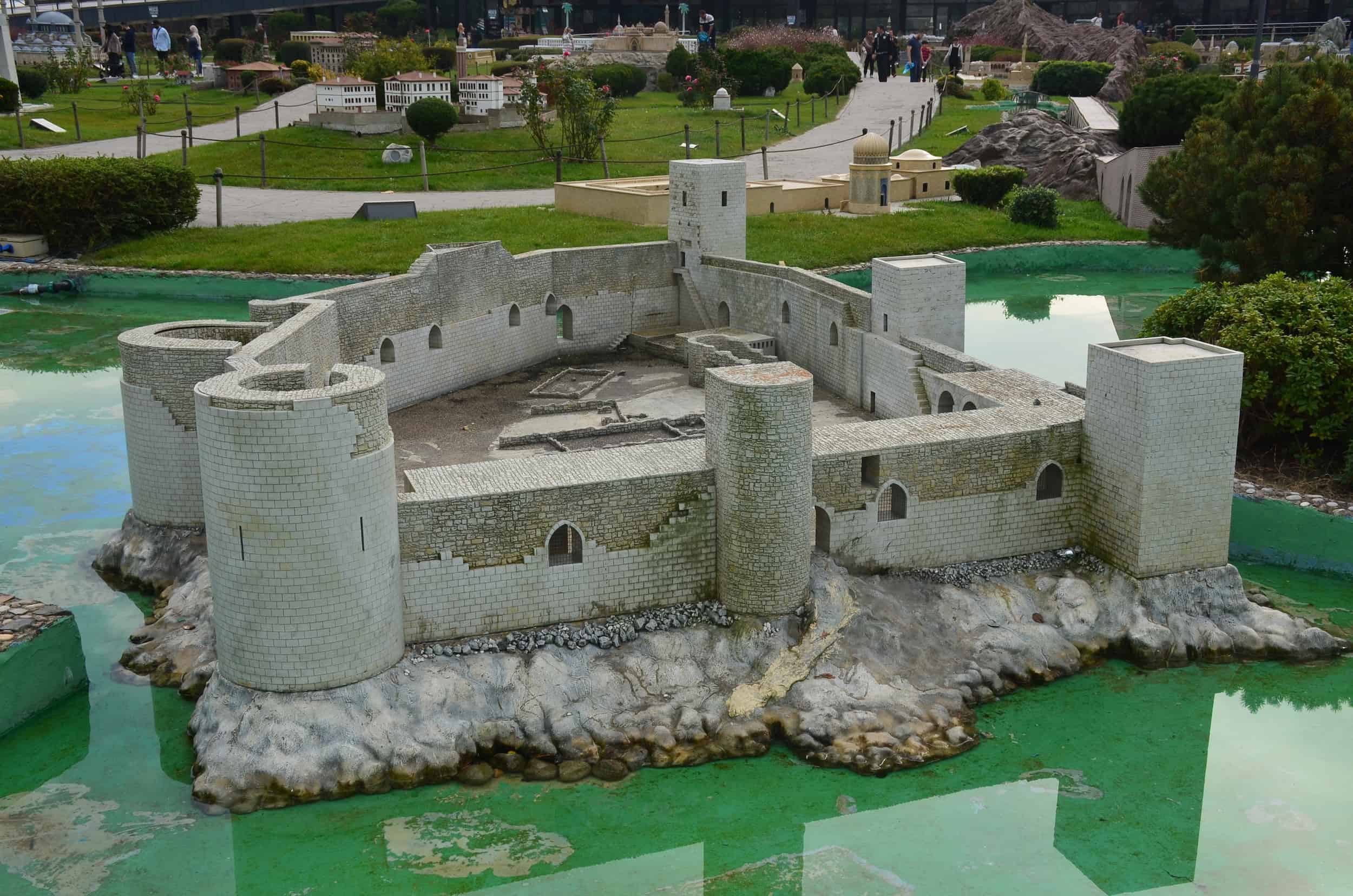 Model of Maiden's Castle, Kızkalesi, 12th century at Miniatürk in Istanbul, Turkey