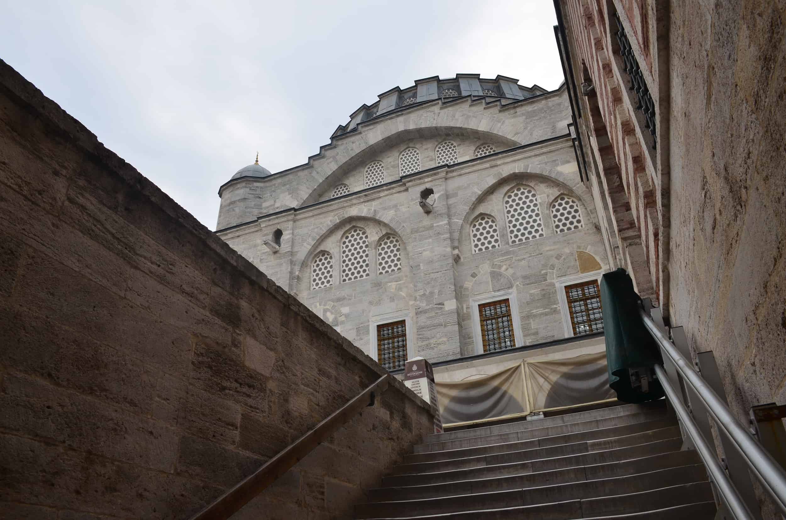 Stairs leading up to the Mihrimah Sultan Mosque