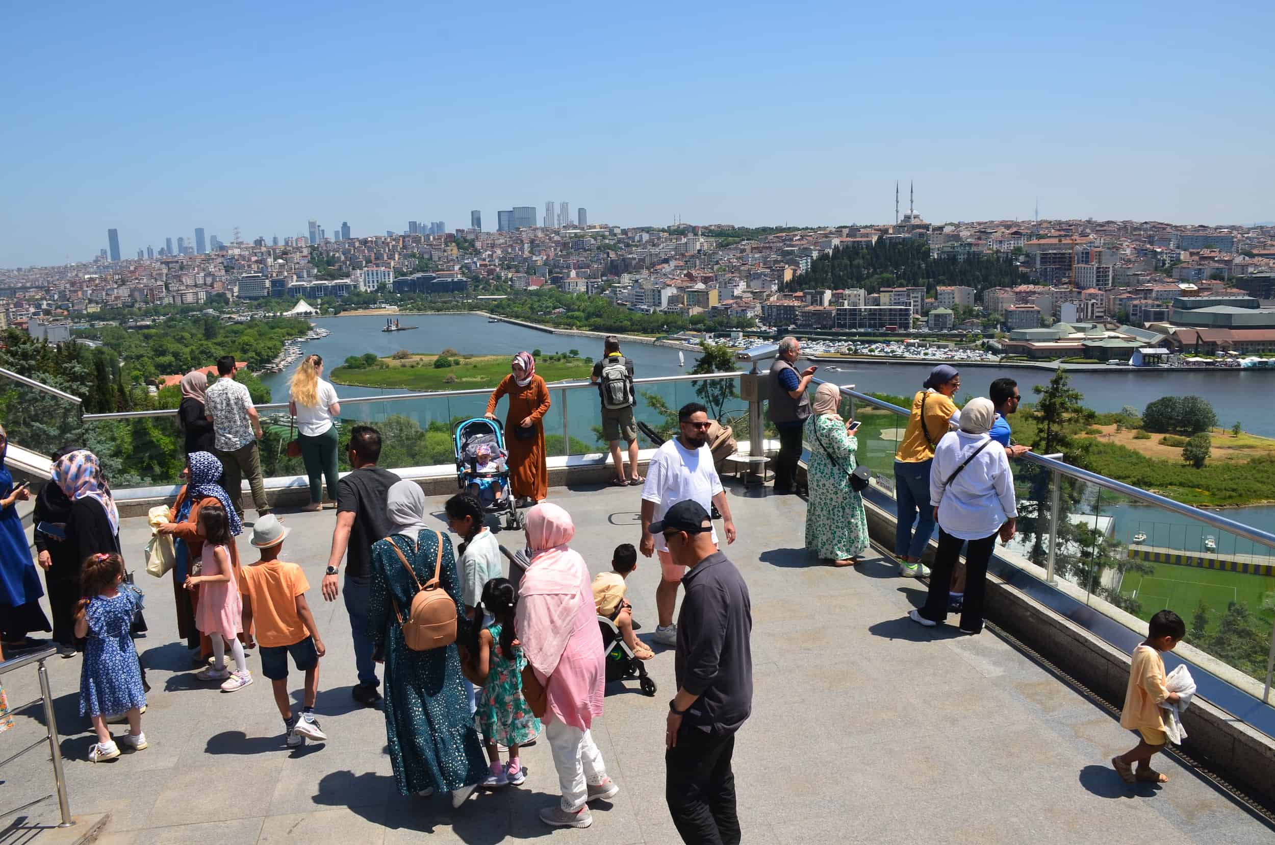 Observation deck at Pierre Loti Hill in Istanbul, Turkey