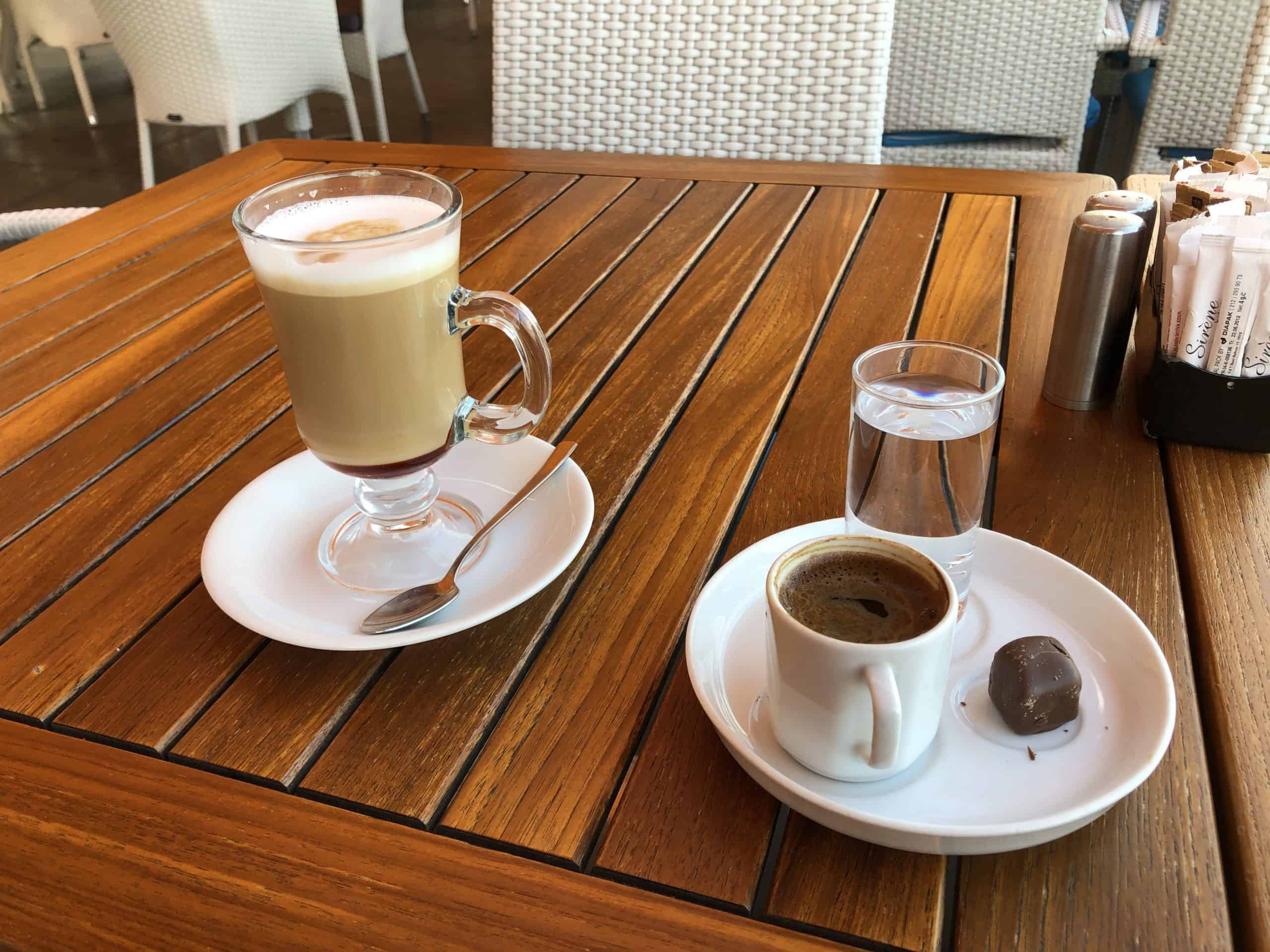 Coffee at La Sirène in Bebek, Istanbul, Turkey