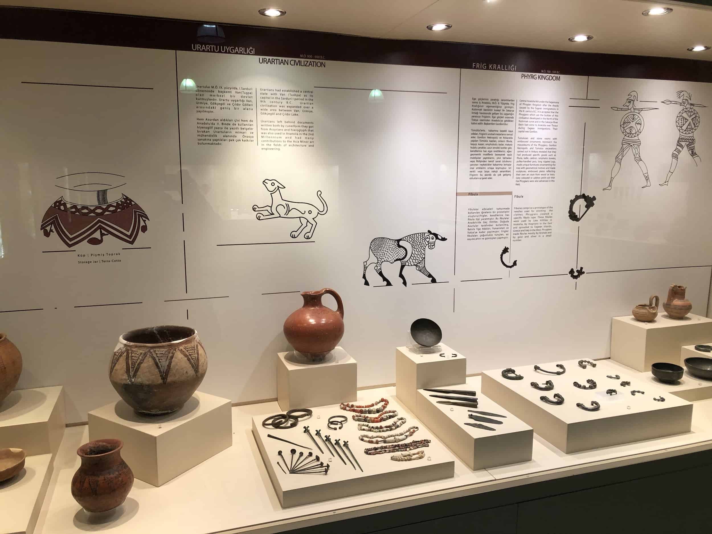 Urartu and Phrygian civilizations at the Bursa Archaeological Museum in Bursa, Turkey
