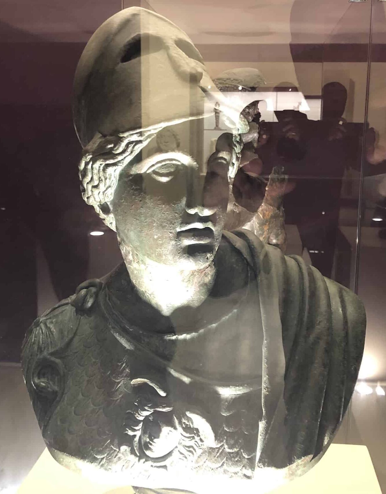Bronze bust of Athena