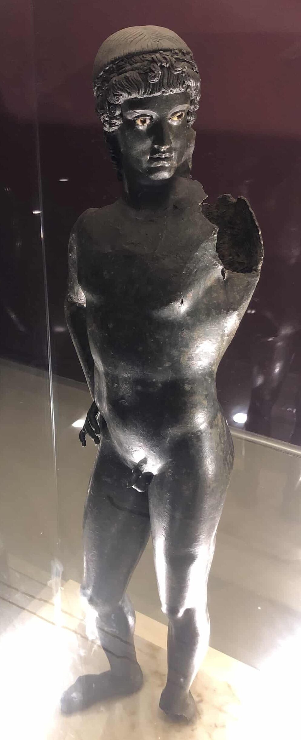 Bronze statue of Apollo at the Bursa Archaeological Museum in Bursa, Turkey